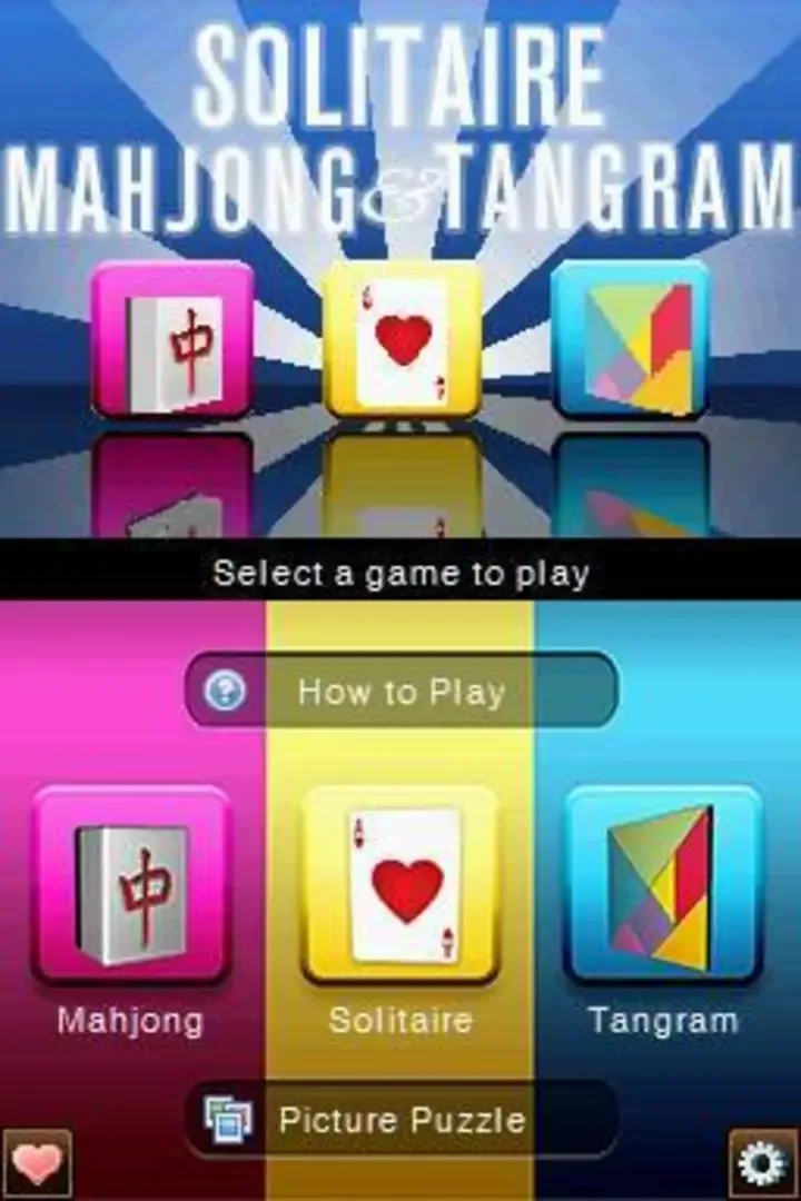 3 in 1: Solitaire, Mahjong, & Tangram