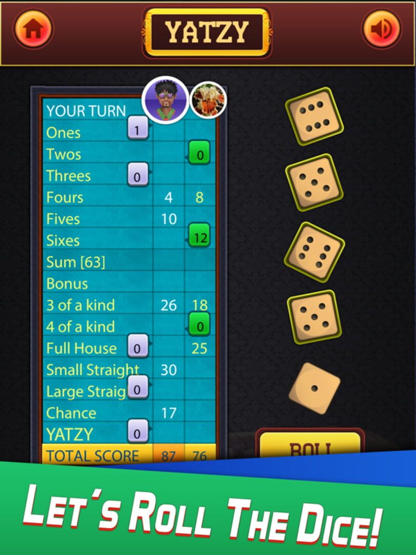 Yatzy Addict+ - Screenshot