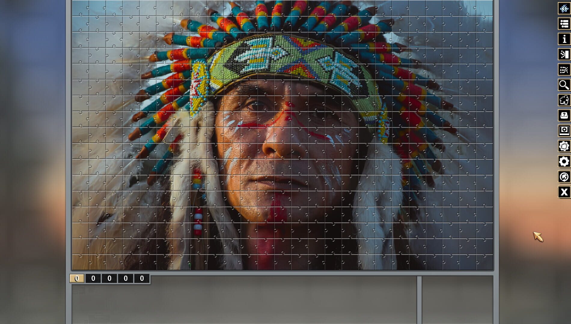Pixel Puzzles Traditional Jigsaws: Native American - Screenshot