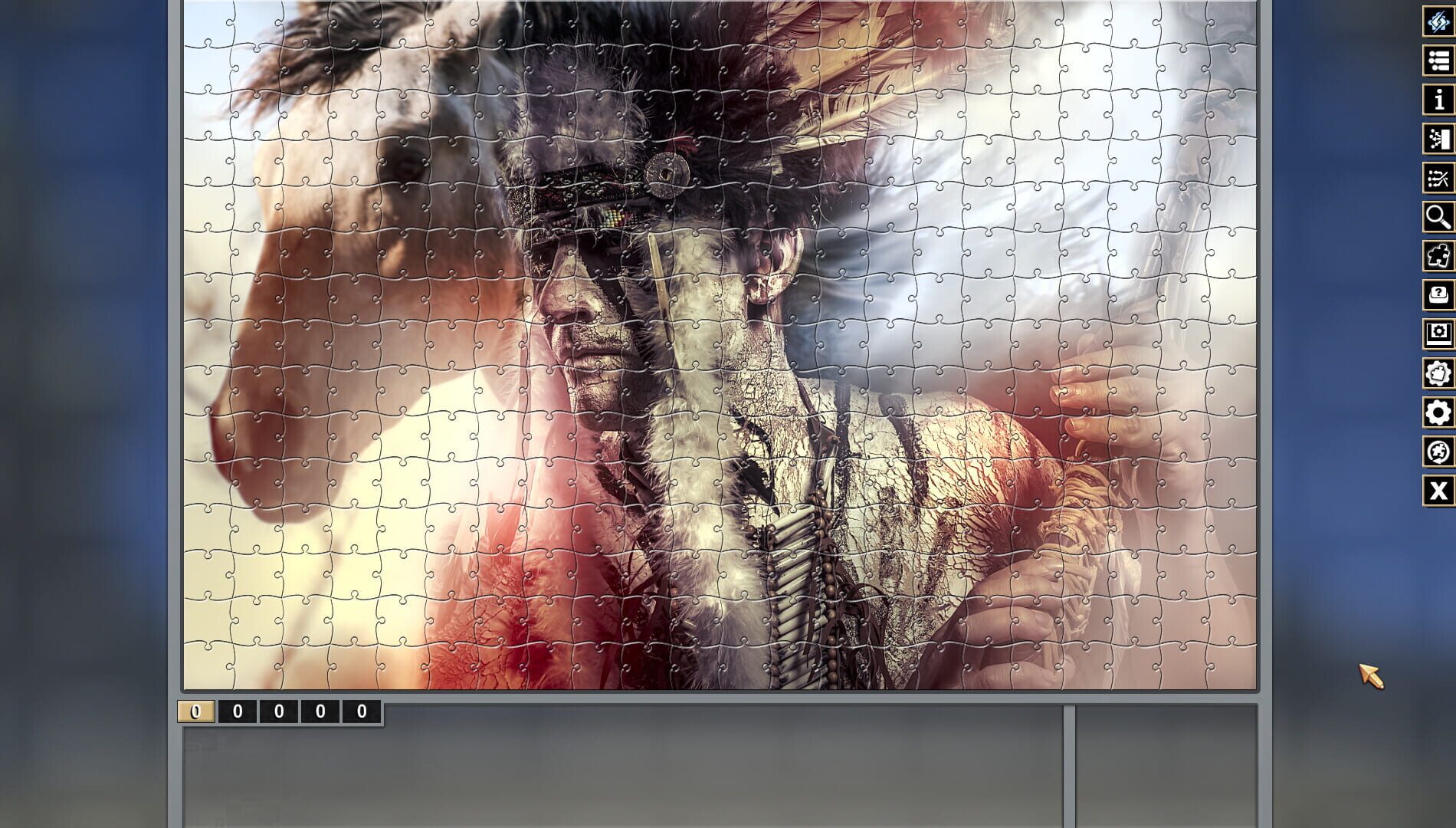 Pixel Puzzles Traditional Jigsaws: Native American - Screenshot