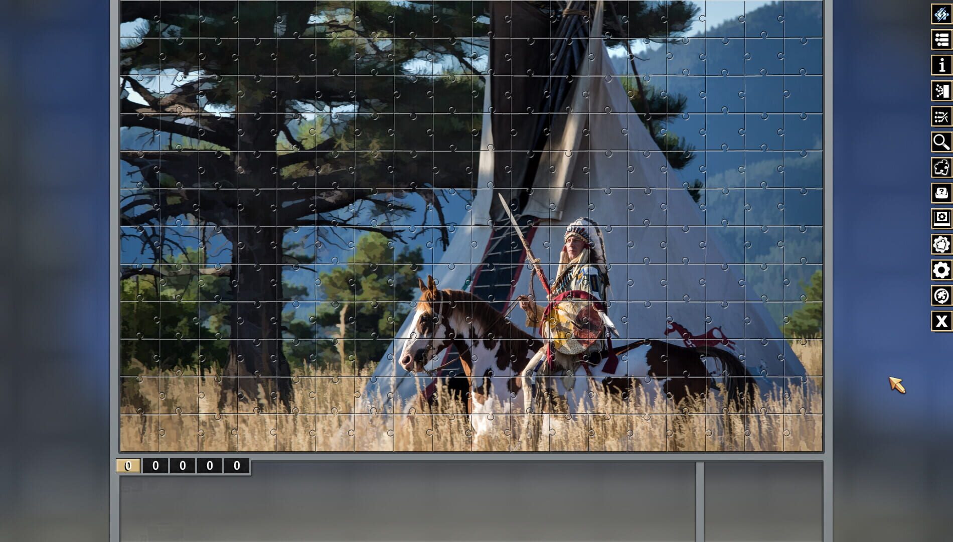 Pixel Puzzles Traditional Jigsaws: Native American - Screenshot