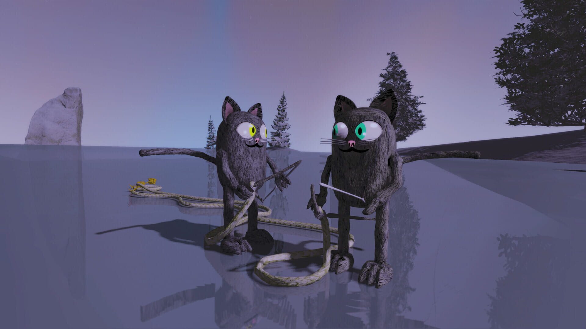 Floppy Cat Bow Golf! - Screenshot