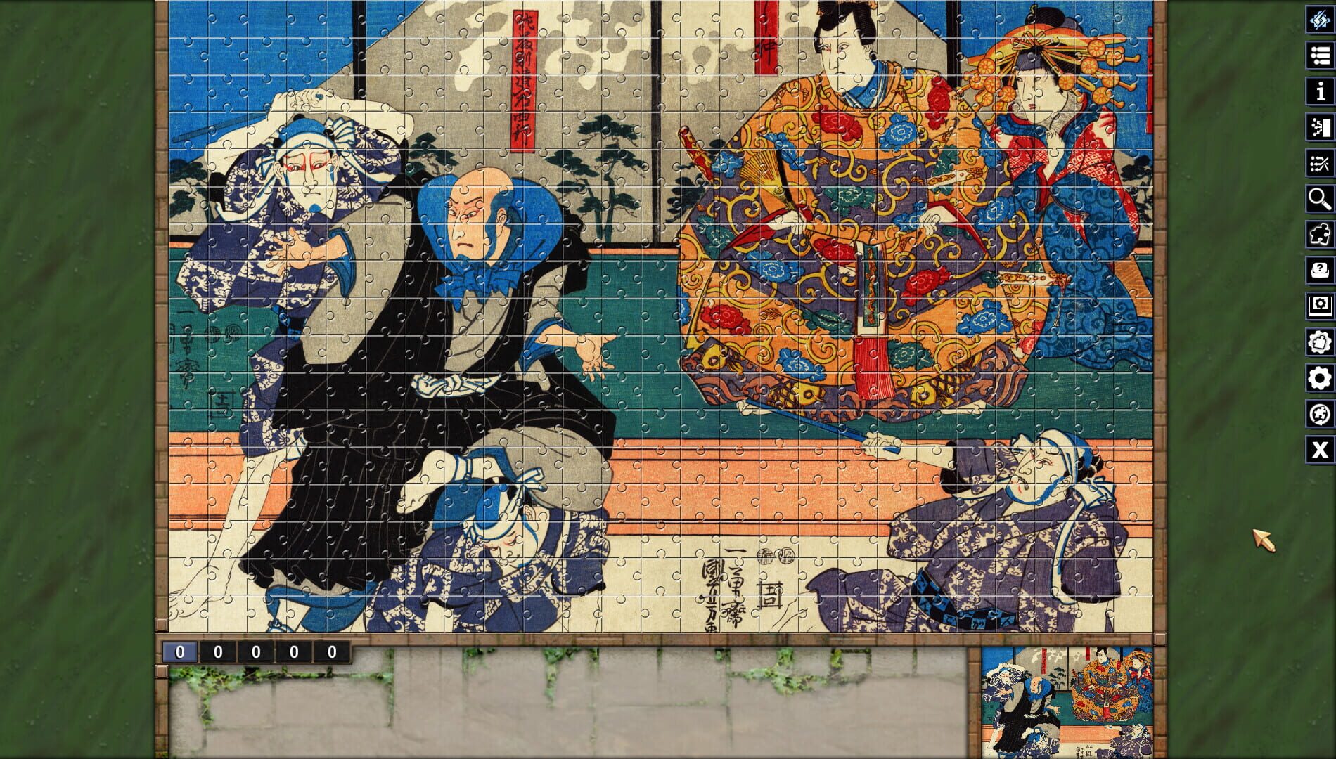 Pixel Puzzles: Illustrations & Anime - Jigsaw Pack: Kuniyoshi - Screenshot