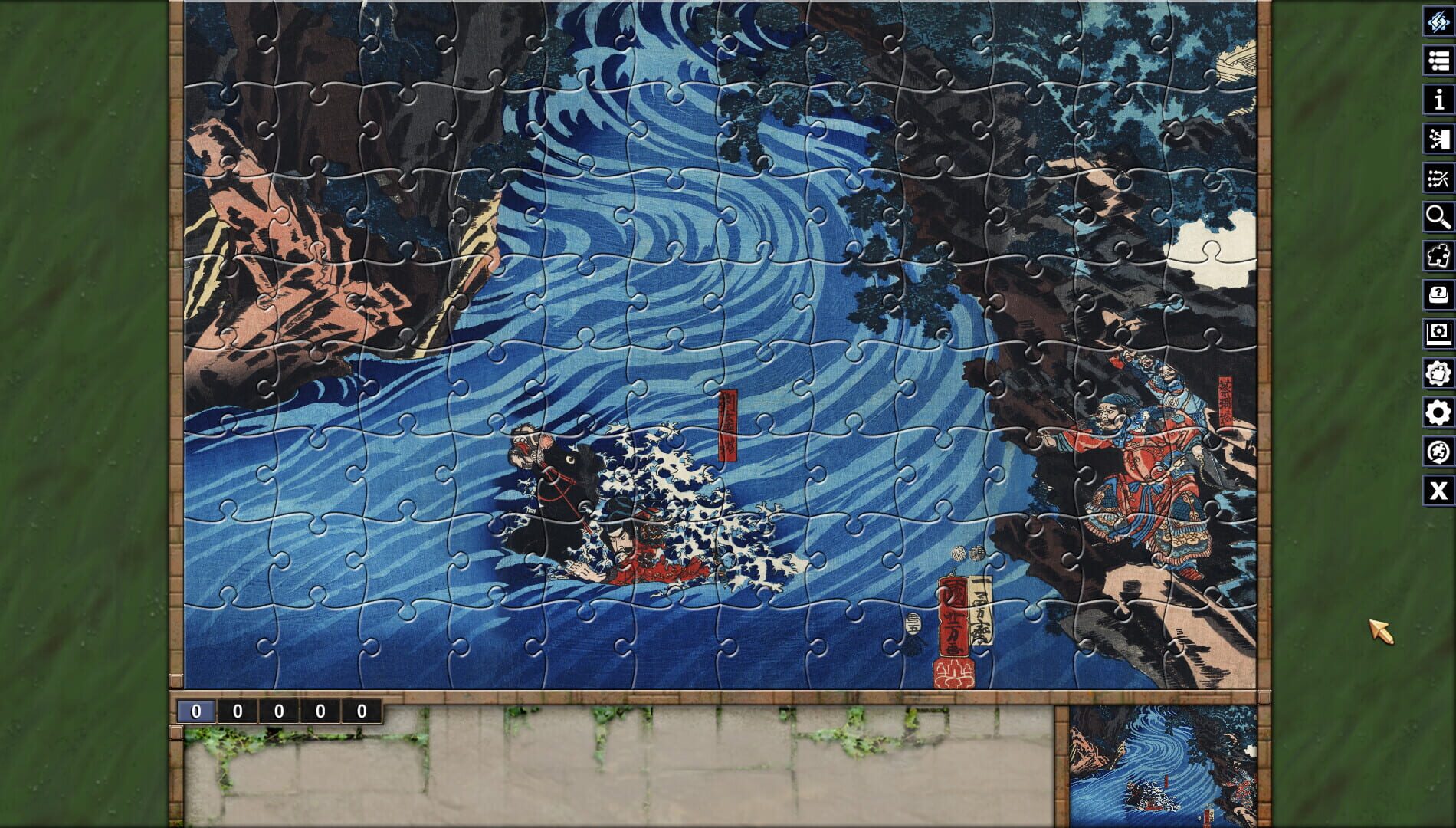 Pixel Puzzles: Illustrations & Anime - Jigsaw Pack: Kuniyoshi - Screenshot