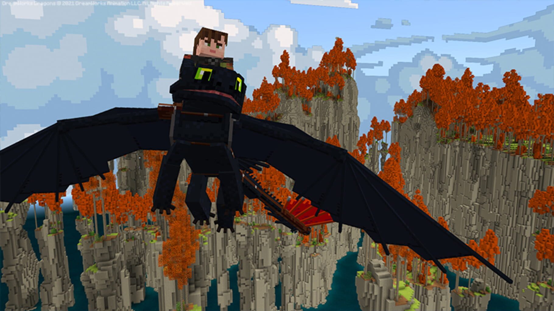 Captura de pantalla - Minecraft: How To Train Your Dragon