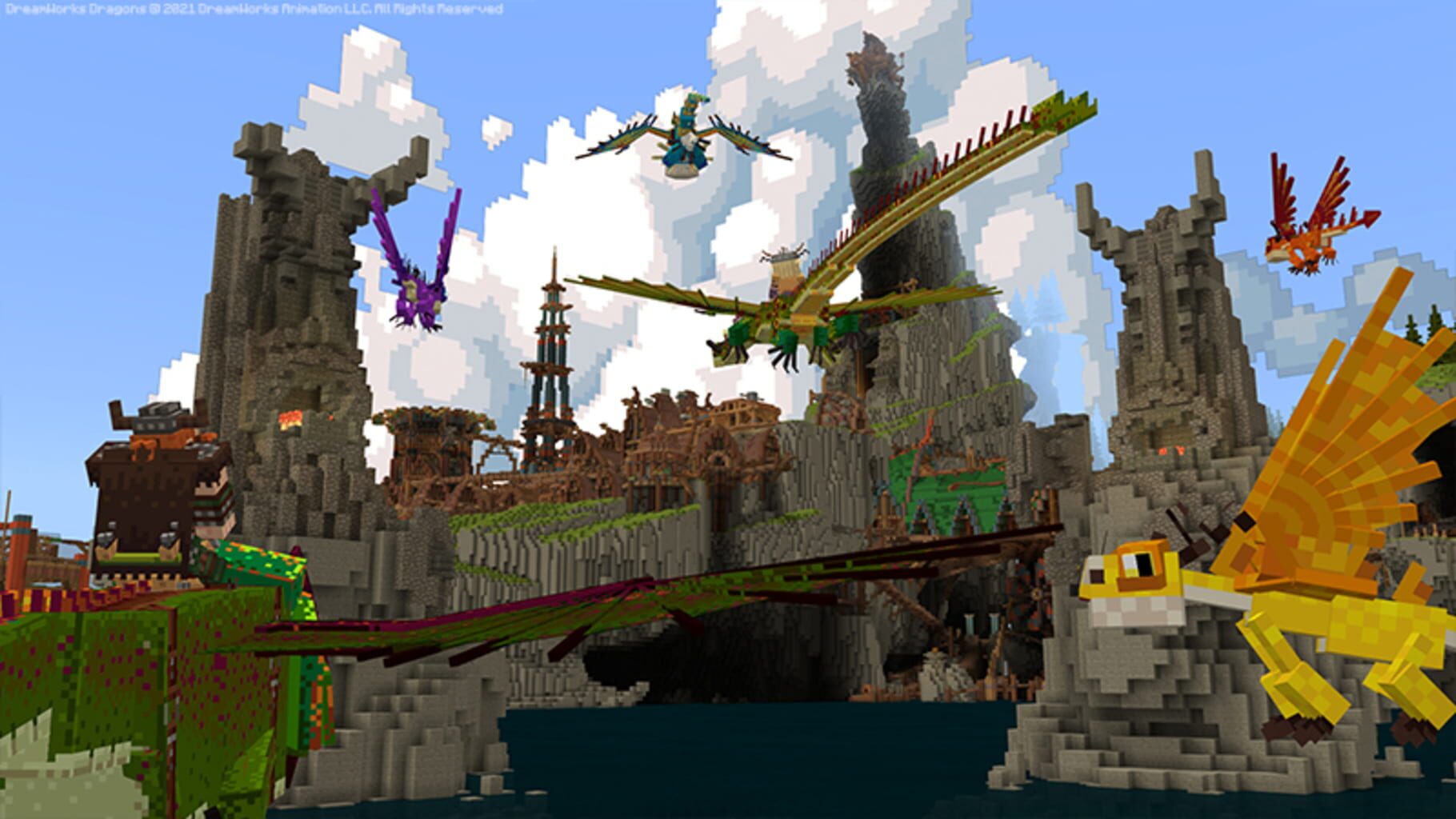 Captura de pantalla - Minecraft: How To Train Your Dragon