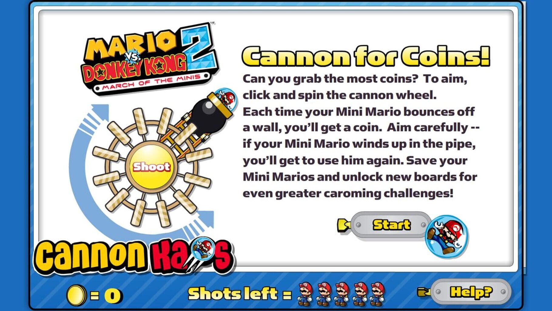 Mario vs. Donkey Kong 2: March of the Minis - Cannon Kaos