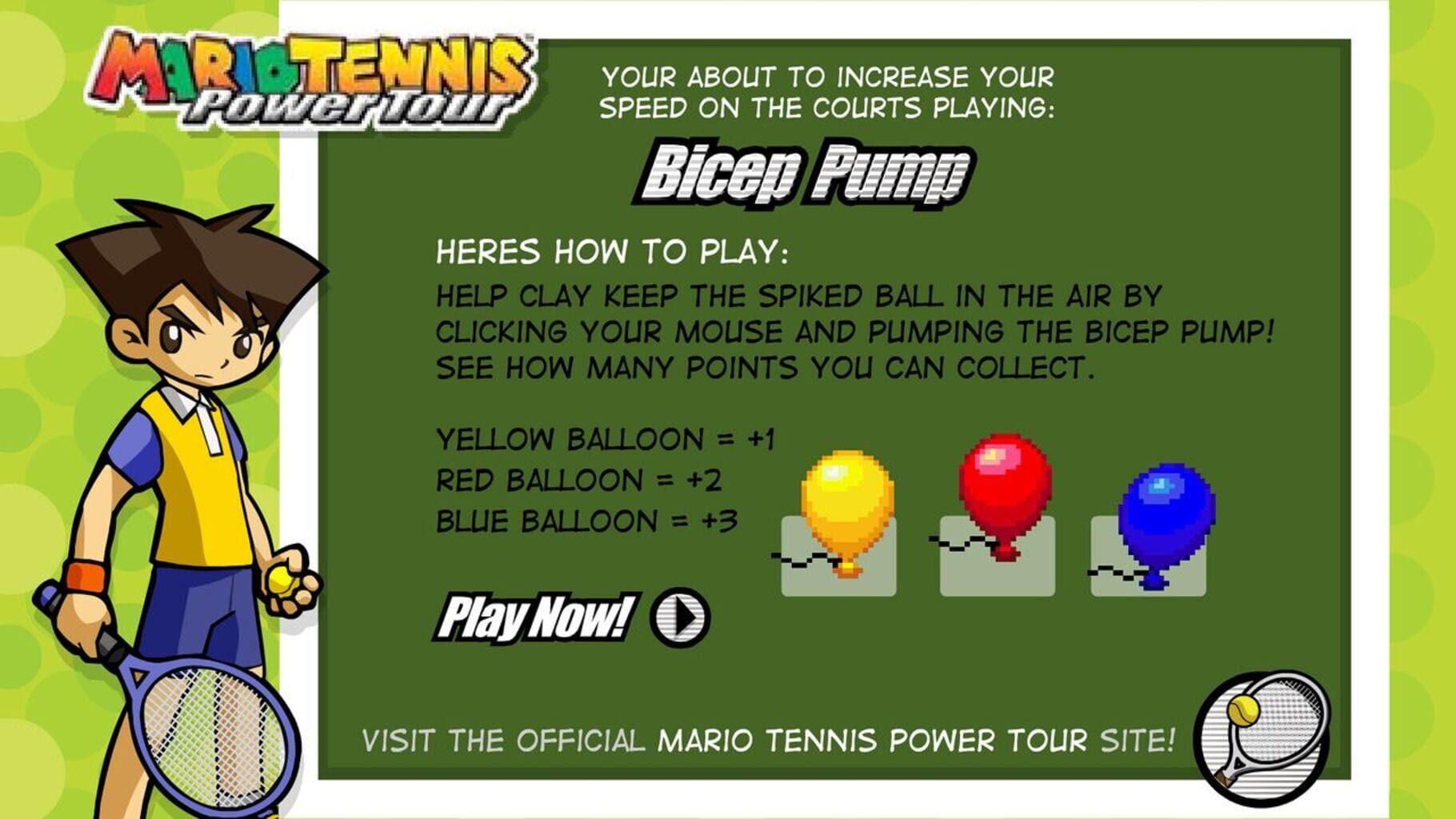 Mario Tennis: Power Tour - Bicep Pump