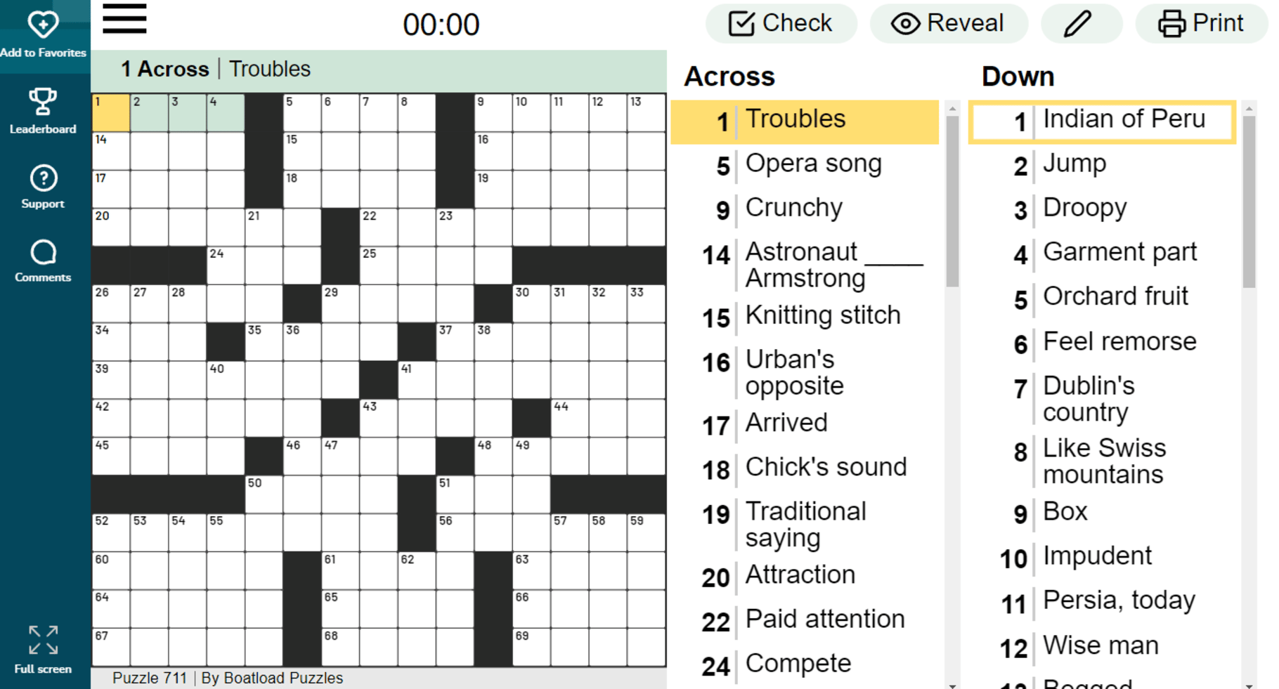 The Daily Crossword screenshot