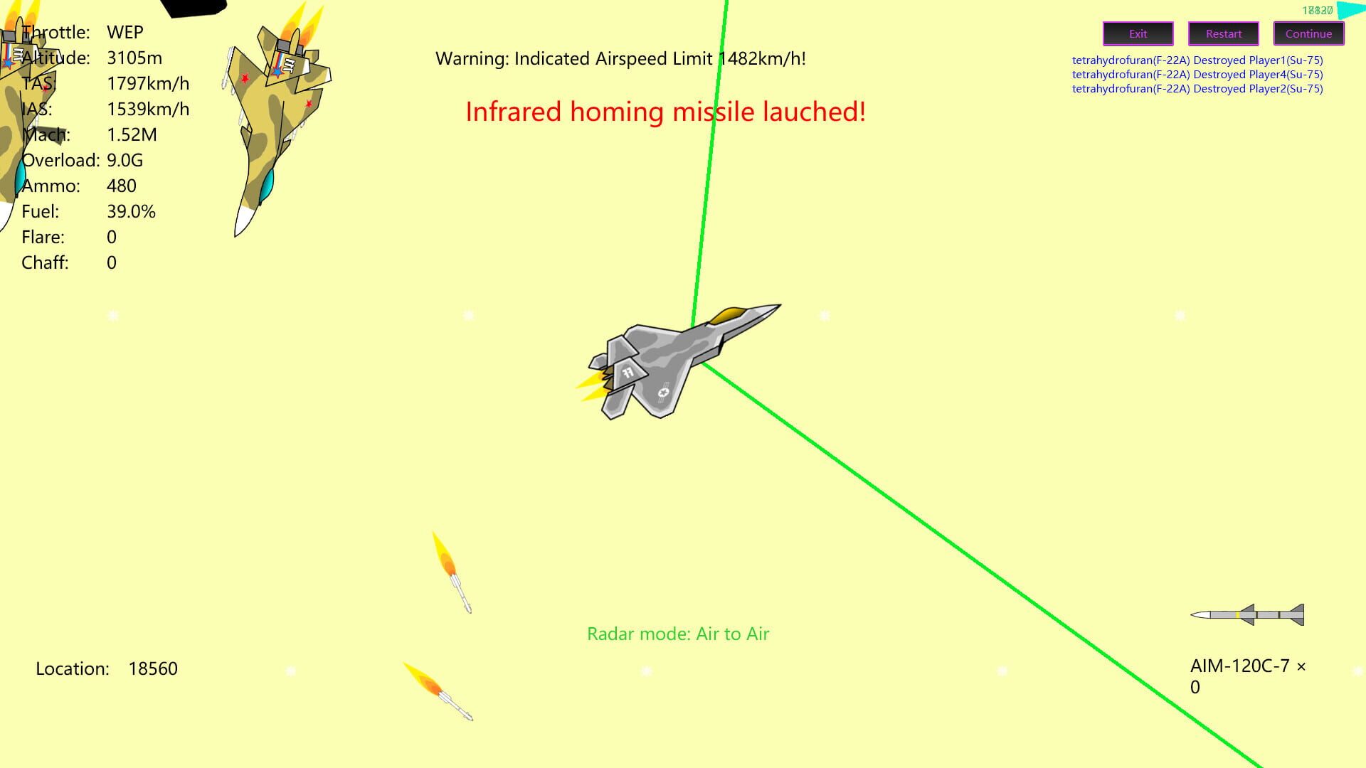 2D Dogfight: Lord of Sky - Screenshot