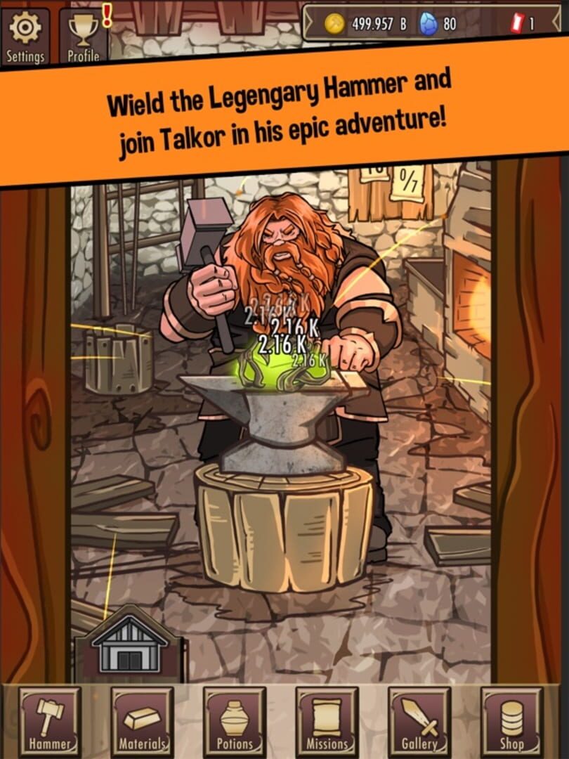 Medieval Clicker Blacksmith - Screenshot