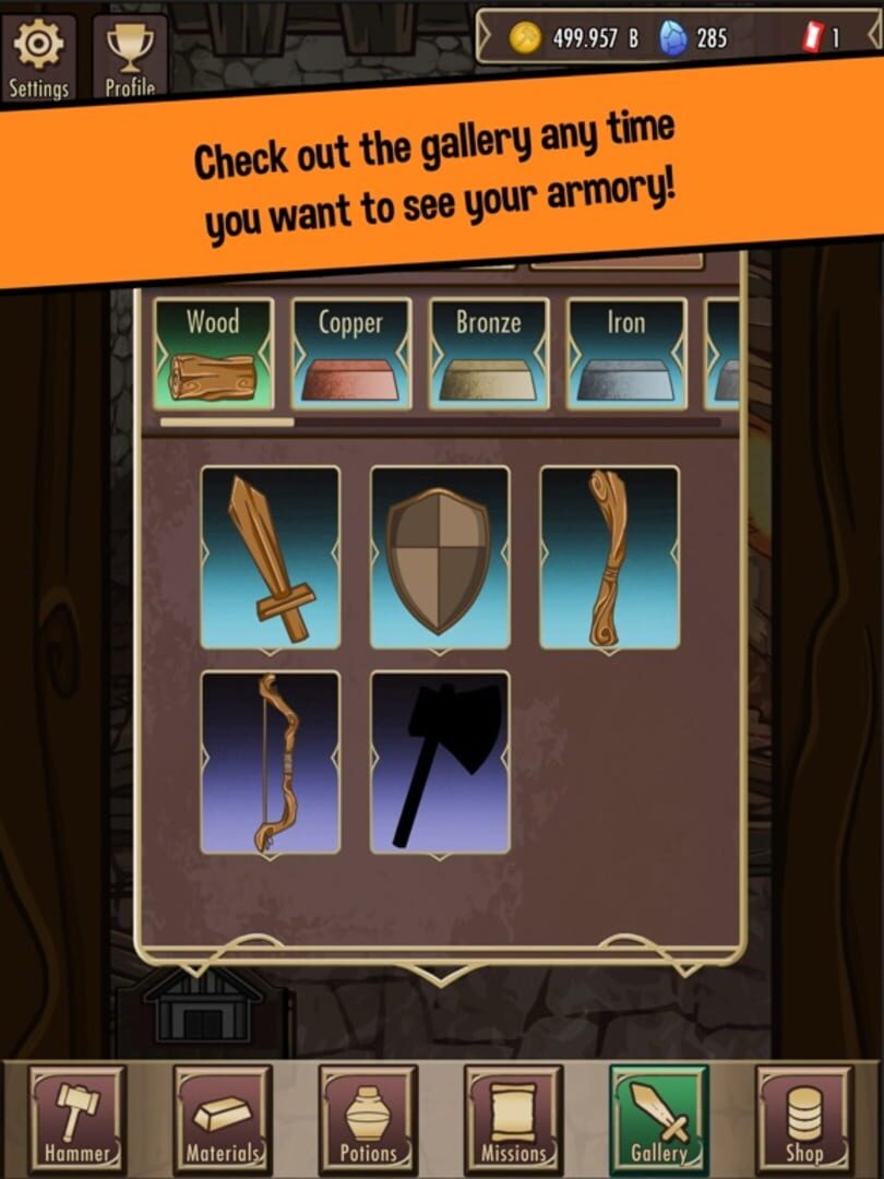 Medieval Clicker Blacksmith - Screenshot