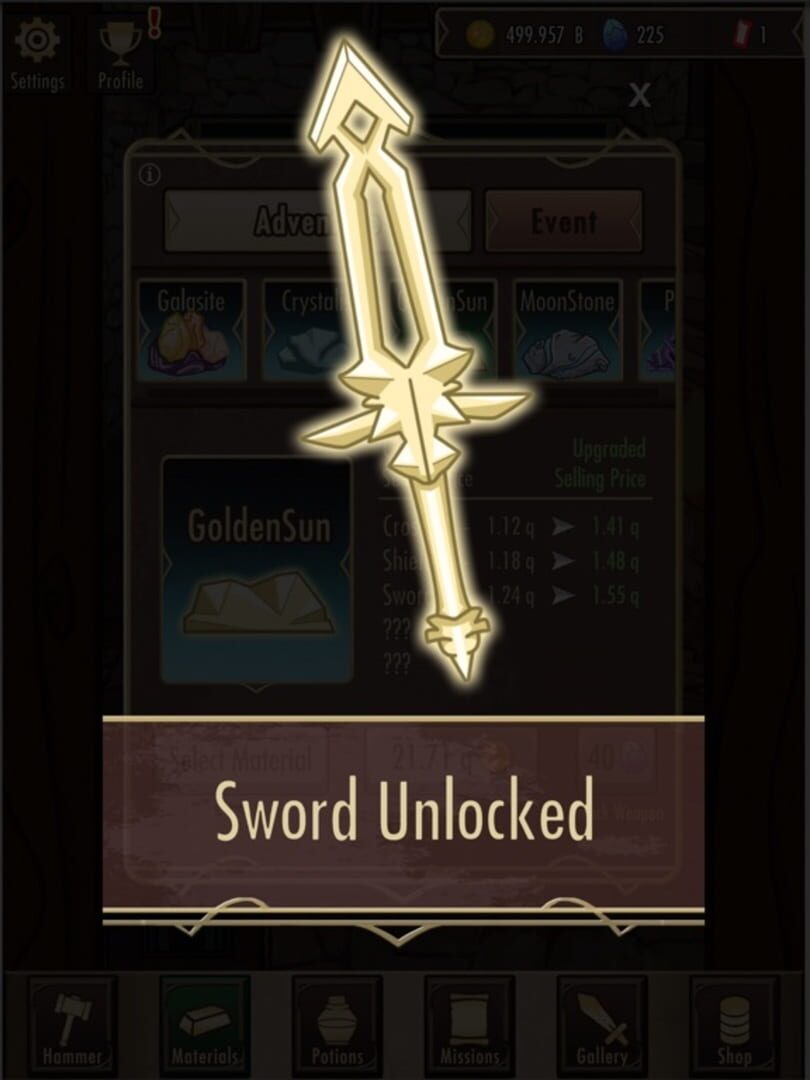Medieval Clicker Blacksmith - Screenshot
