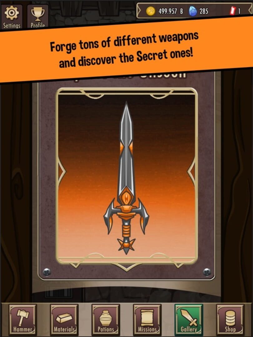 Medieval Clicker Blacksmith - Screenshot