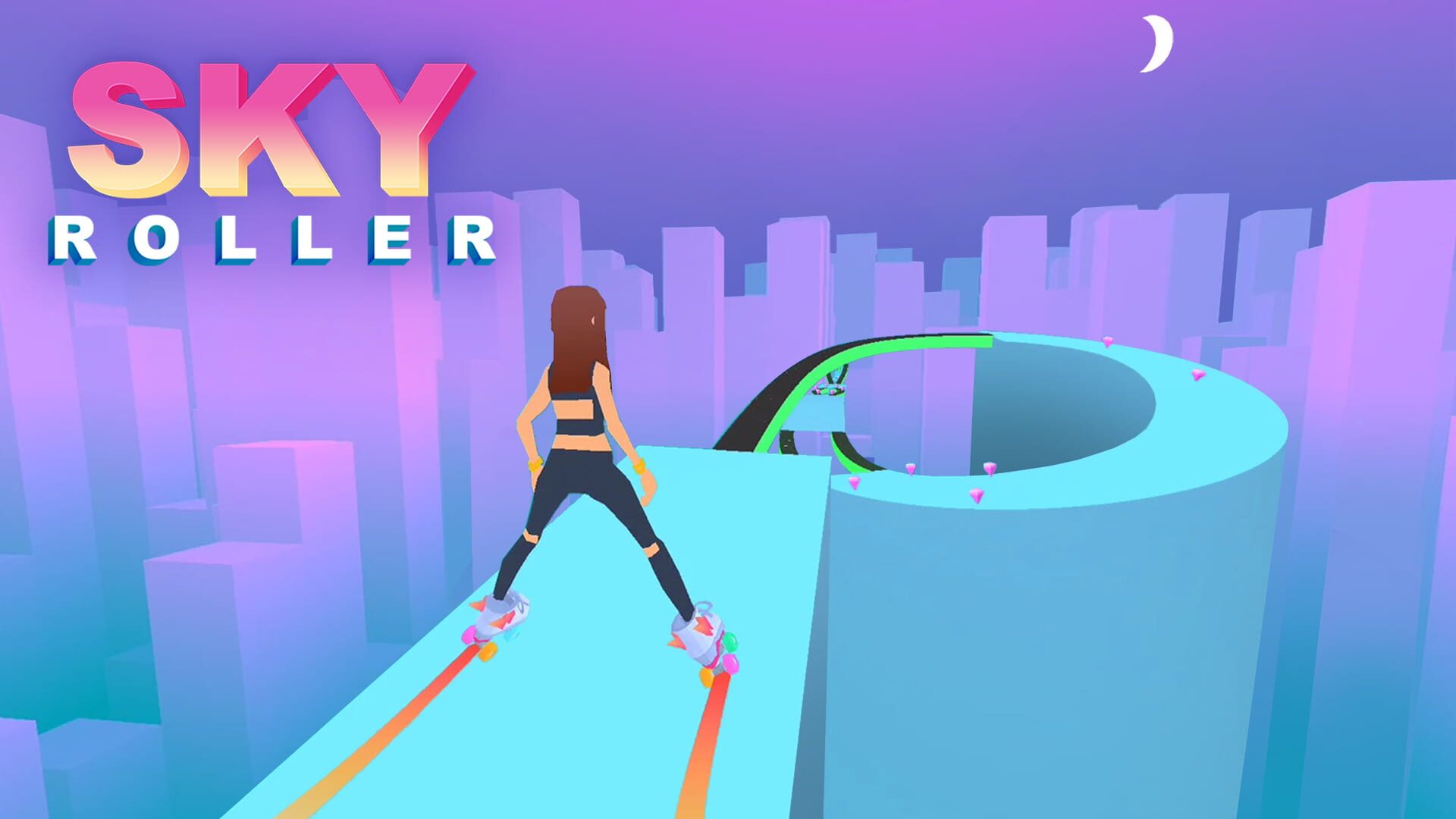 Sky Roller: Rainbow Skating - Screenshot