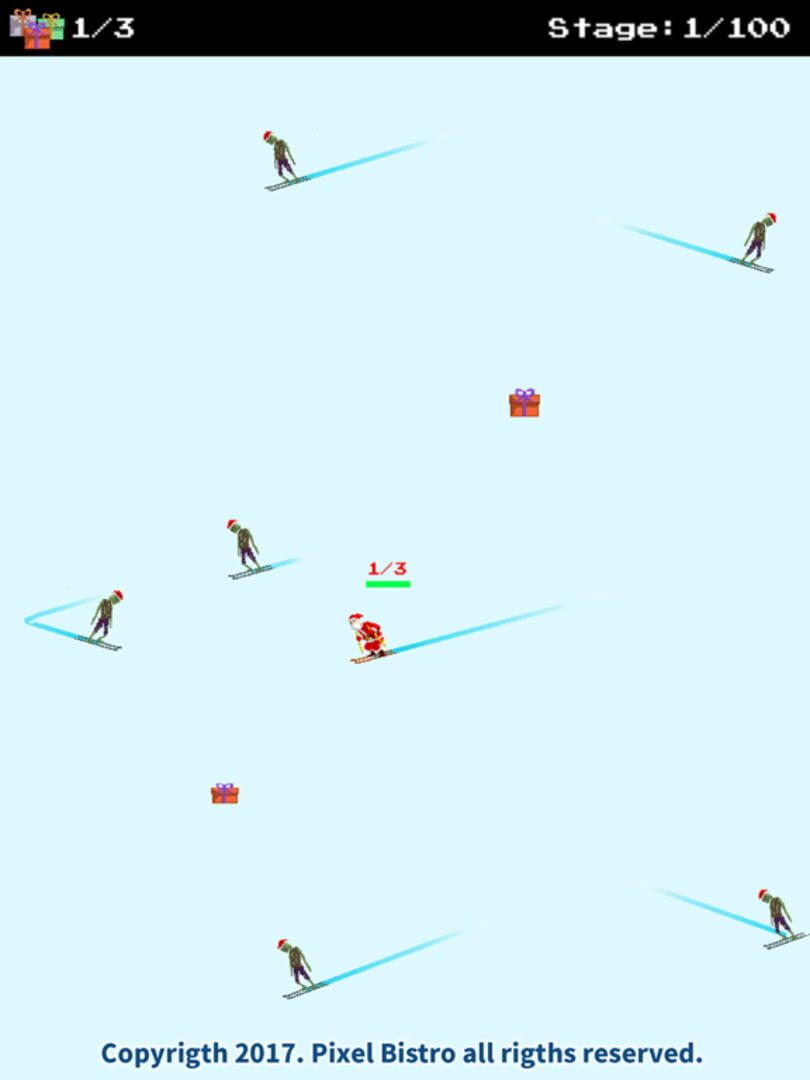 Santa Ski vs. Zombies Ski - Screenshot
