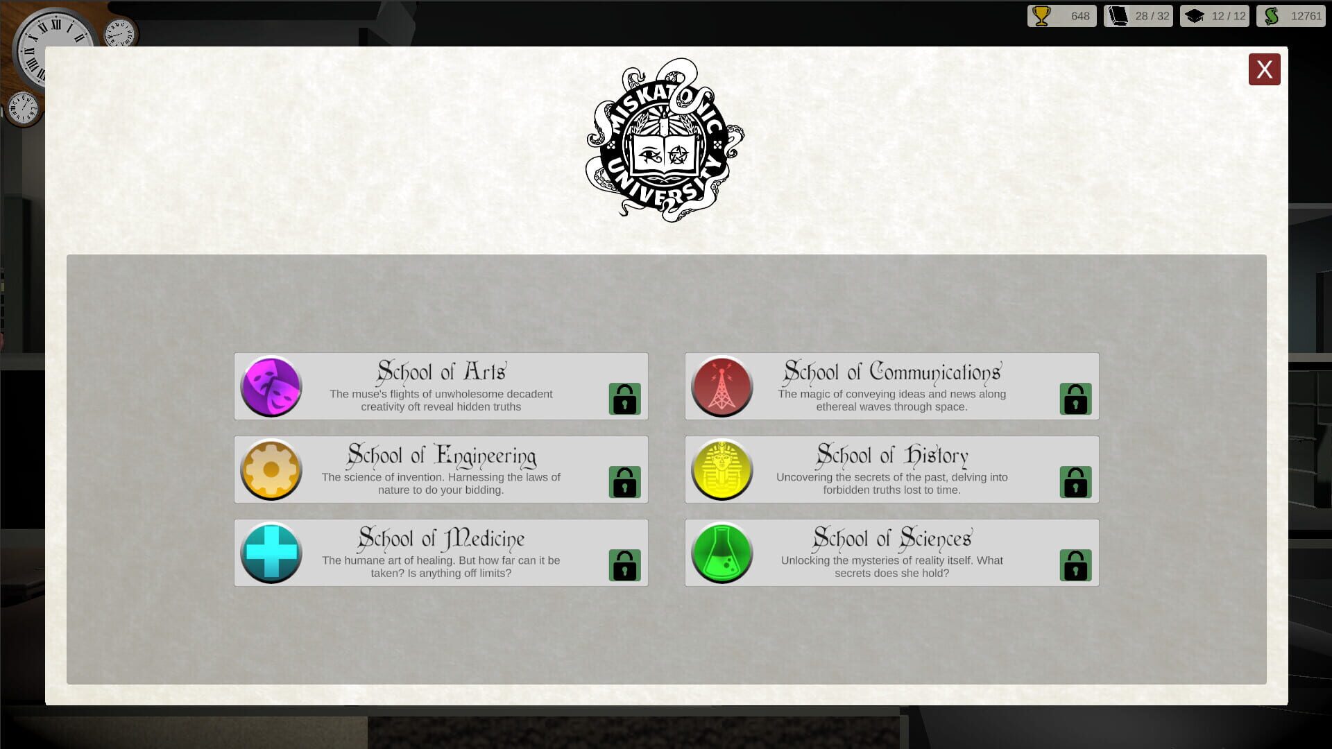 Miskatonic University - Screenshot
