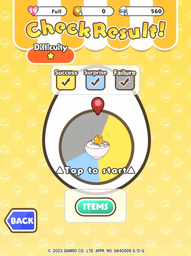 Captura de pantalla - Gudetama Tap! Puzzle