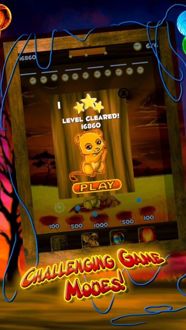 Lion Bubble Tosser: The Queen of the Safari - Screenshot