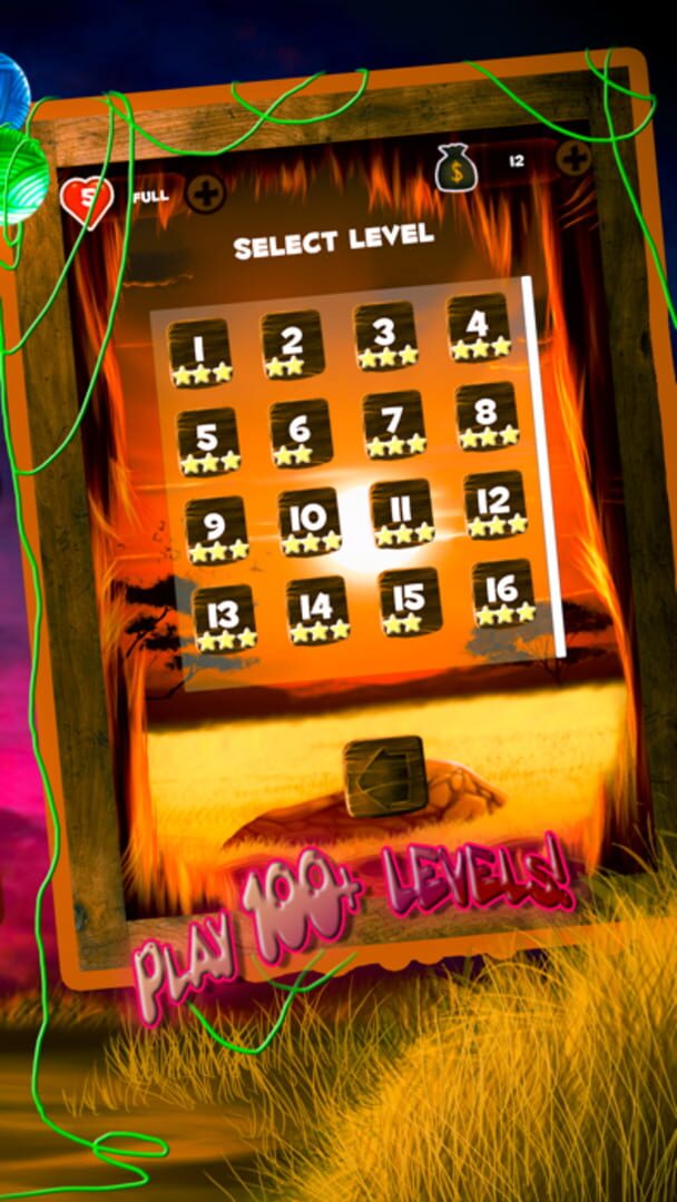 Lion Bubble Tosser: The Queen of the Safari - Screenshot
