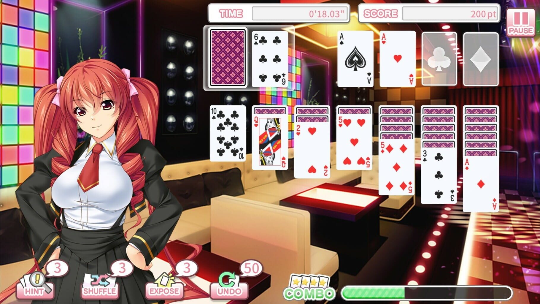 Captura de pantalla - Pretty Girls Klondike Solitaire Plus