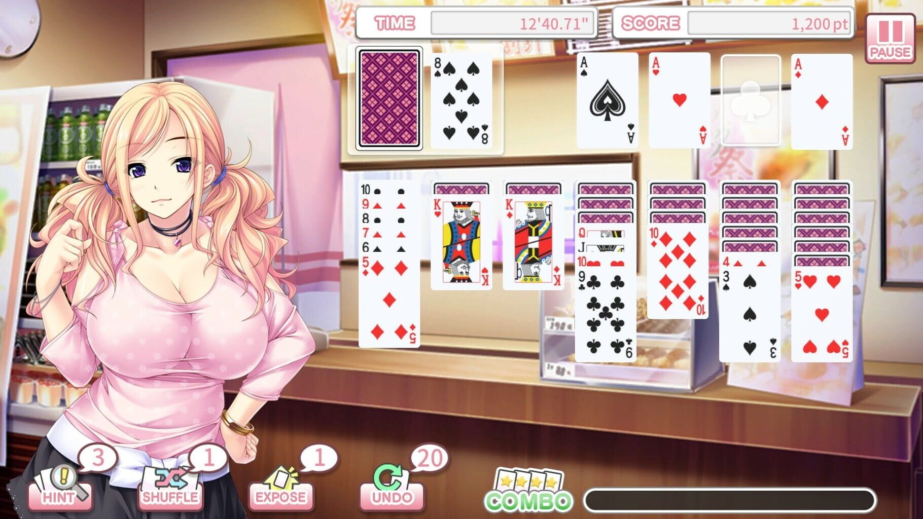 Captura de pantalla - Pretty Girls Klondike Solitaire Plus