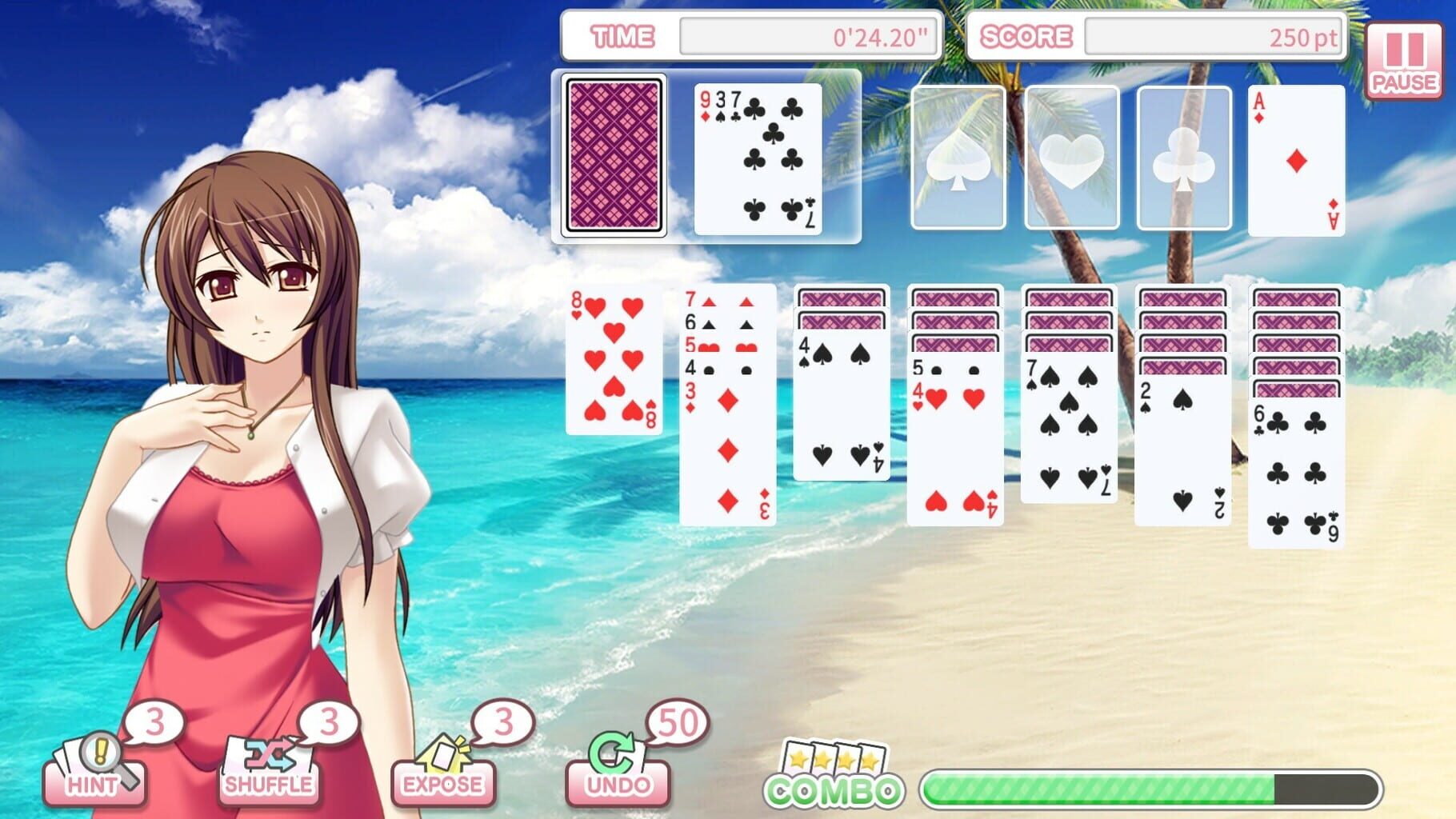 Captura de pantalla - Pretty Girls Klondike Solitaire Plus