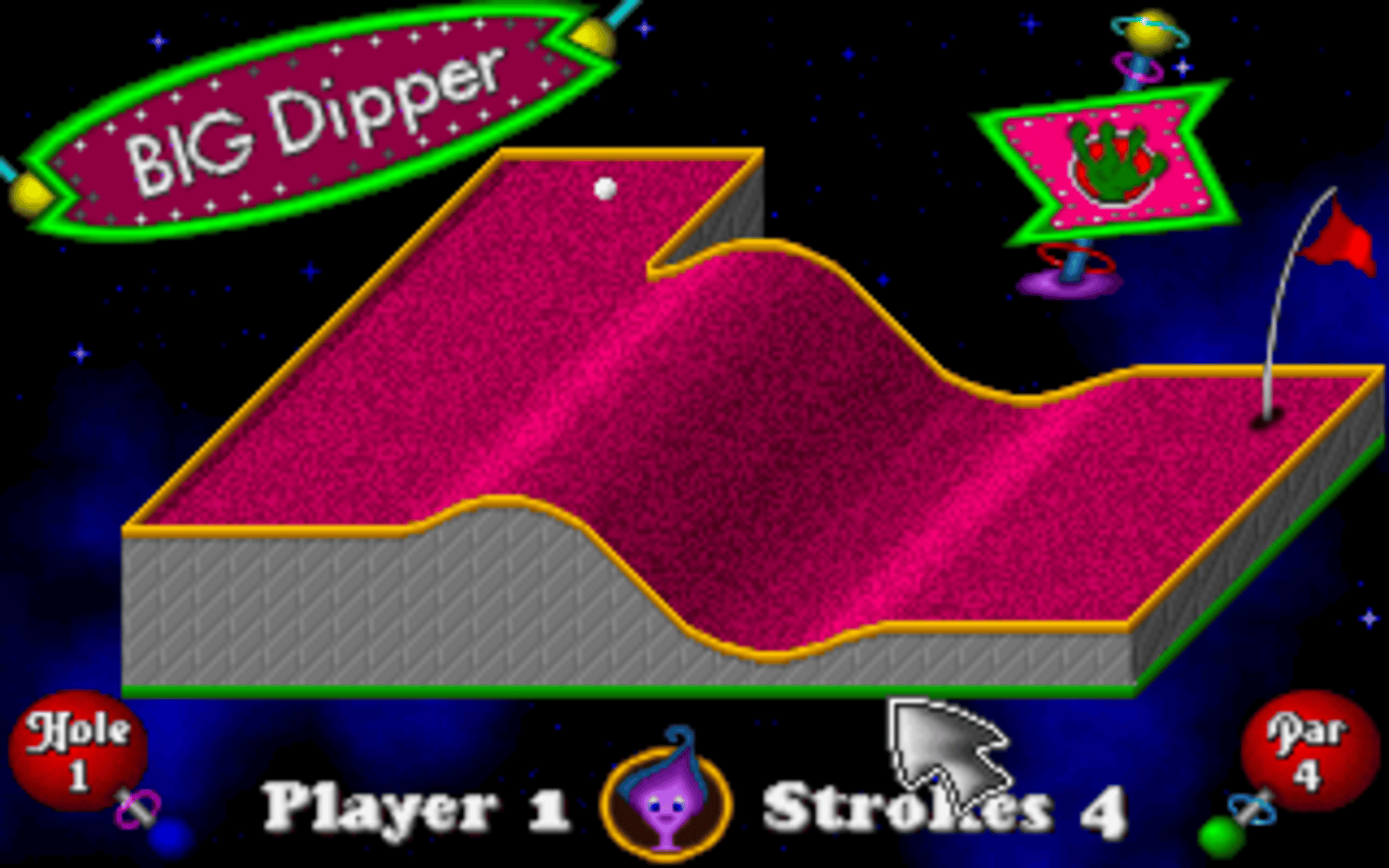 Fuzzy's Cosmic Space Golf screenshot