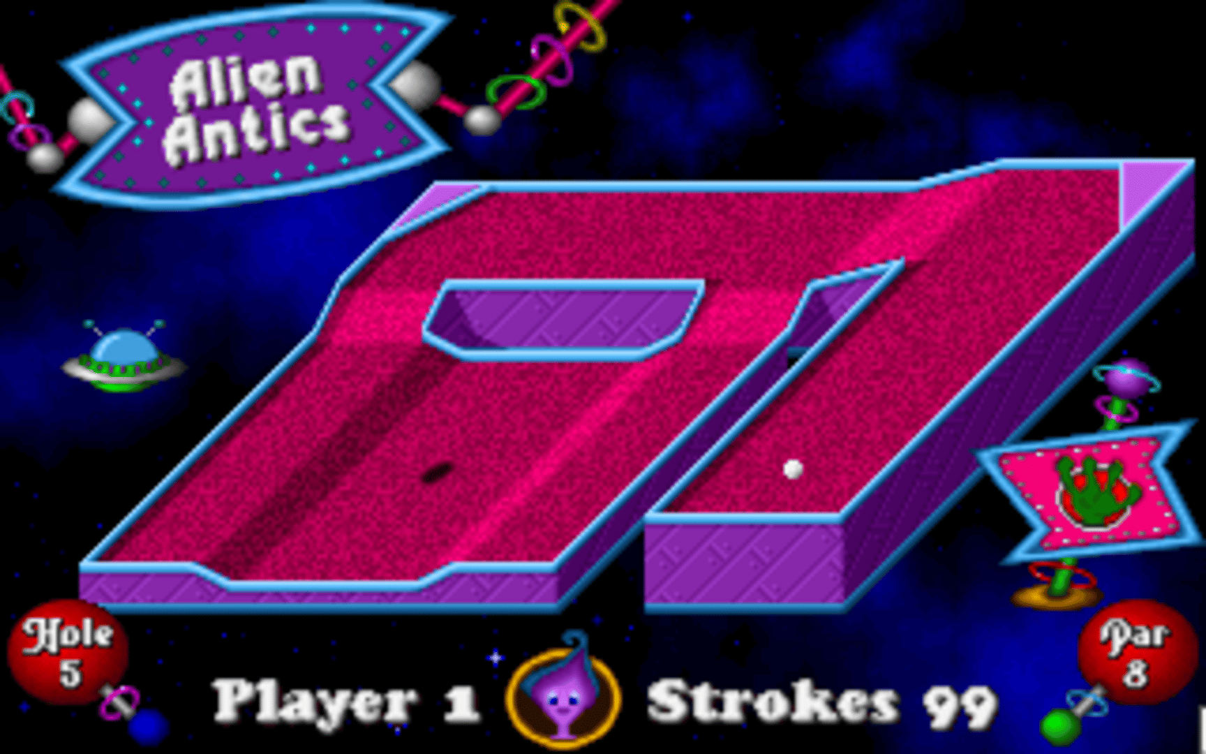 Fuzzy's Cosmic Space Golf screenshot