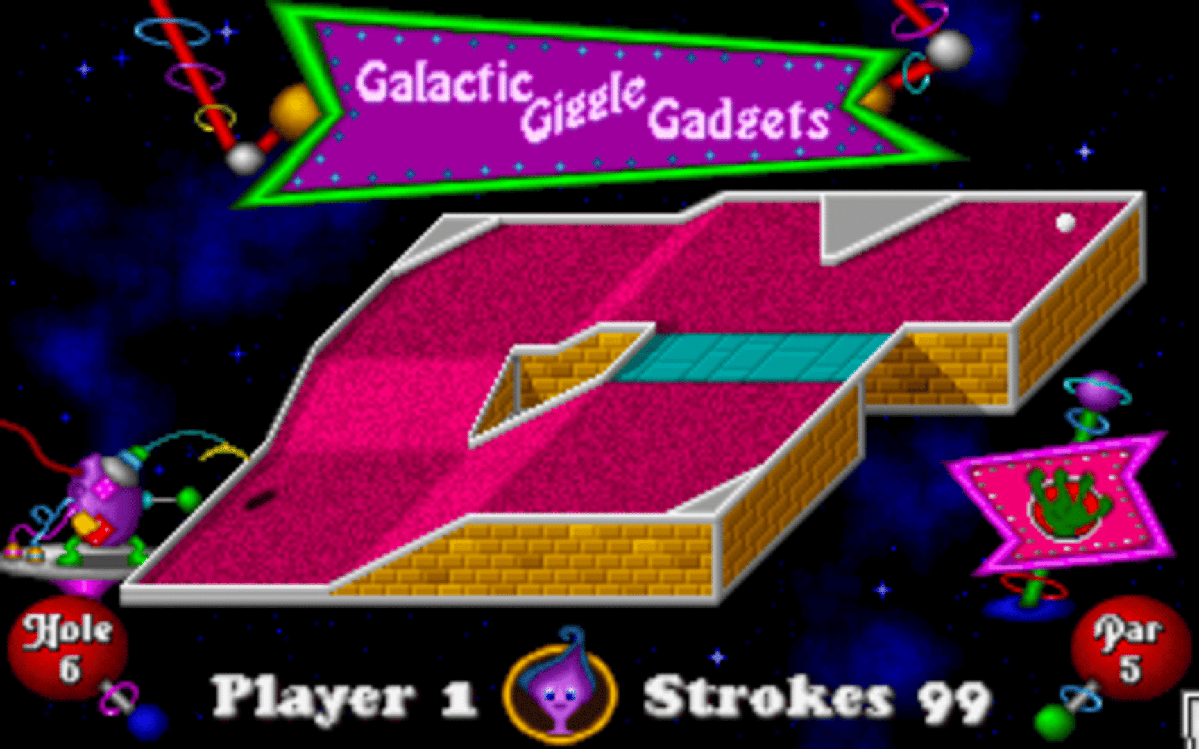 Fuzzy's Cosmic Space Golf screenshot