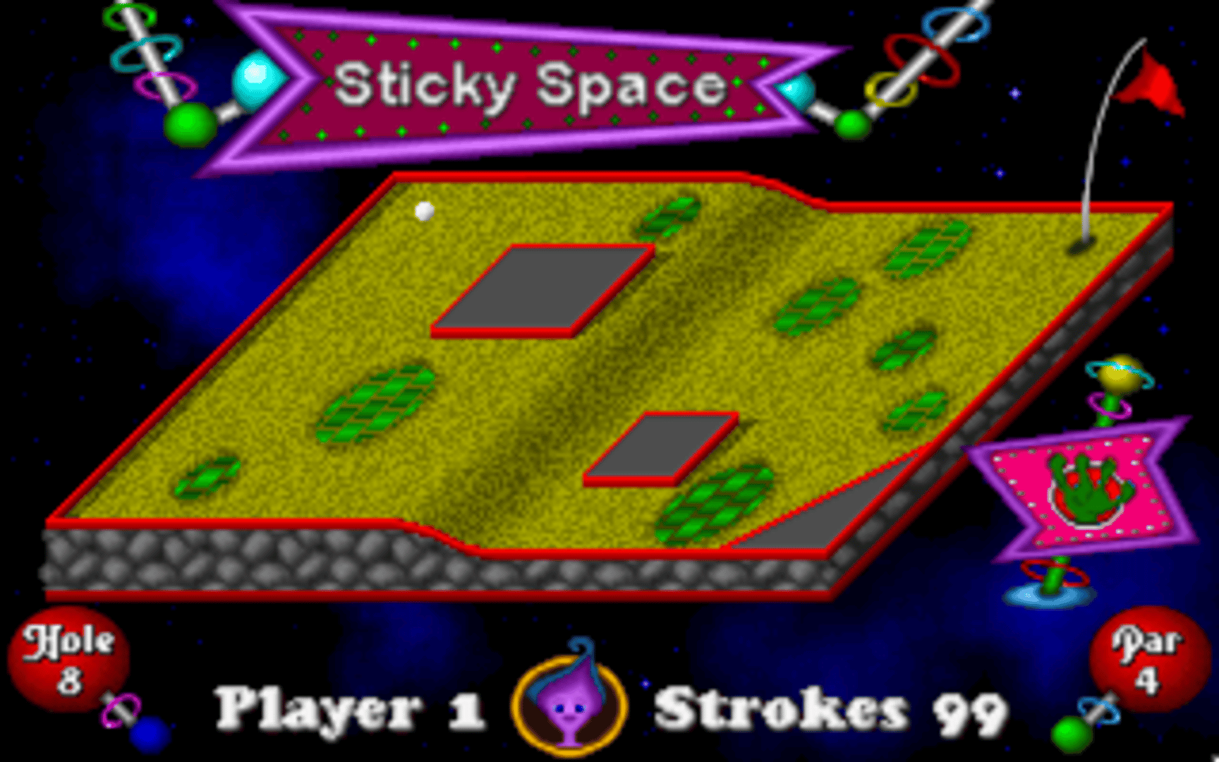 Fuzzy's Cosmic Space Golf screenshot