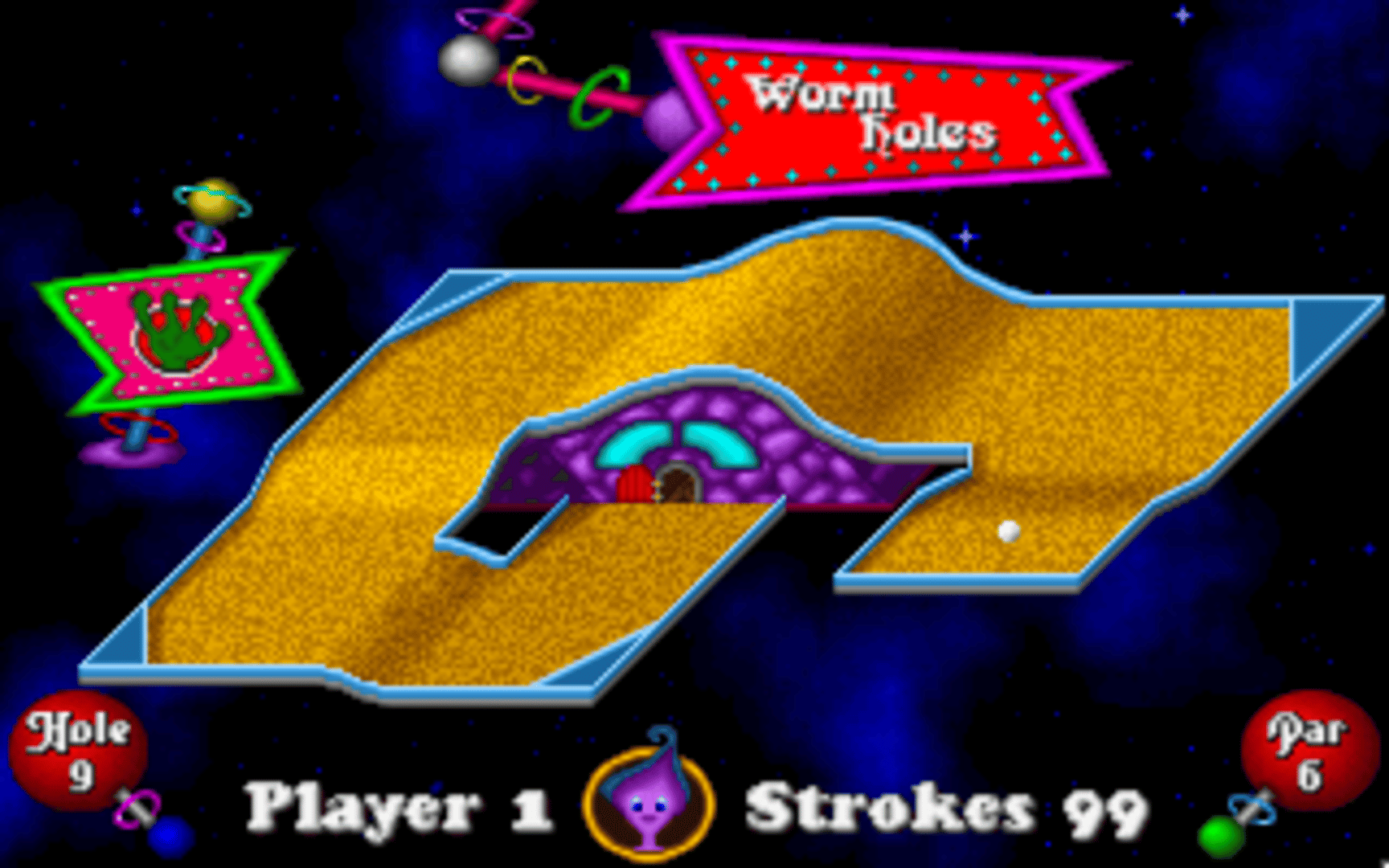 Fuzzy's Cosmic Space Golf screenshot