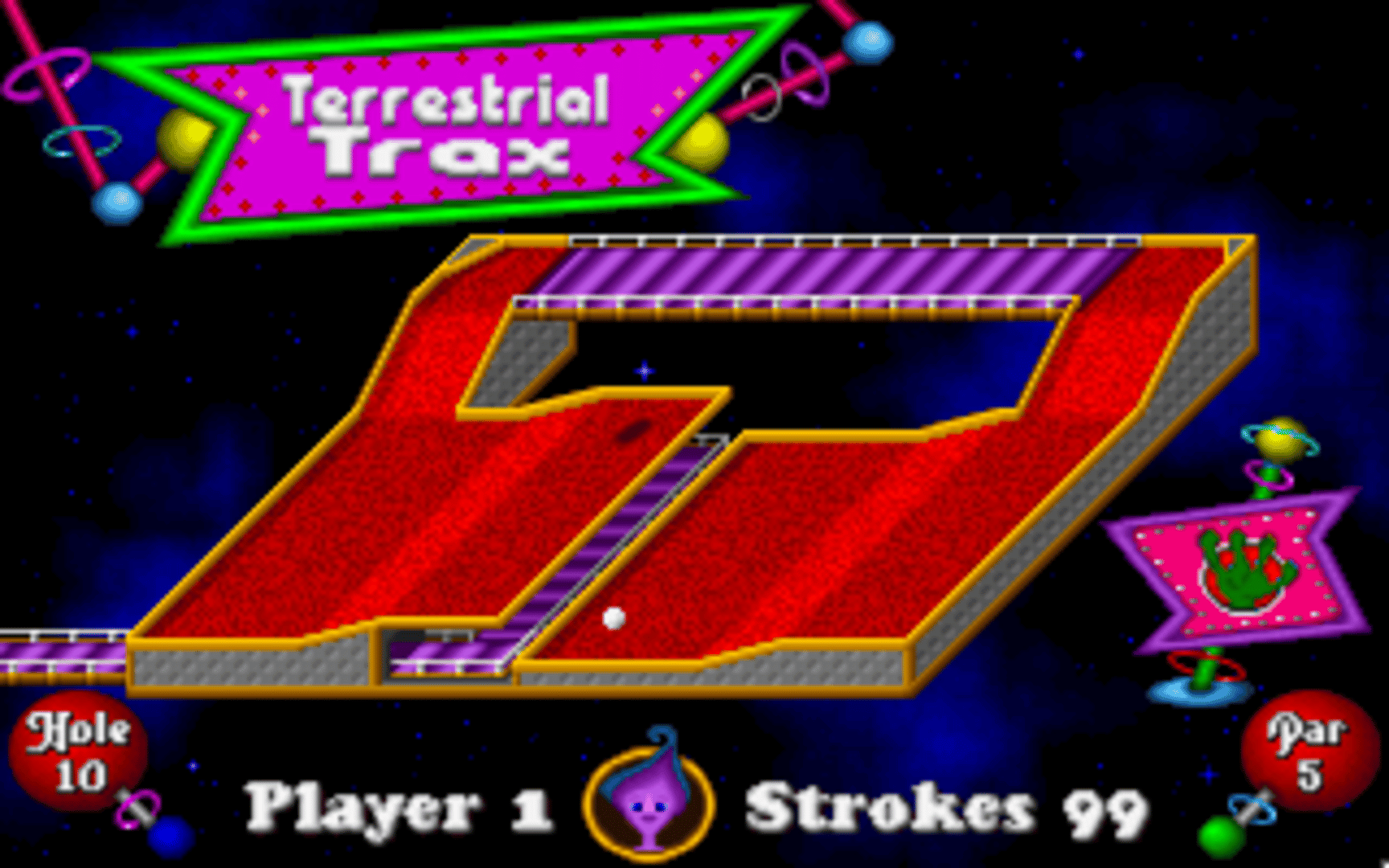 Fuzzy's Cosmic Space Golf screenshot