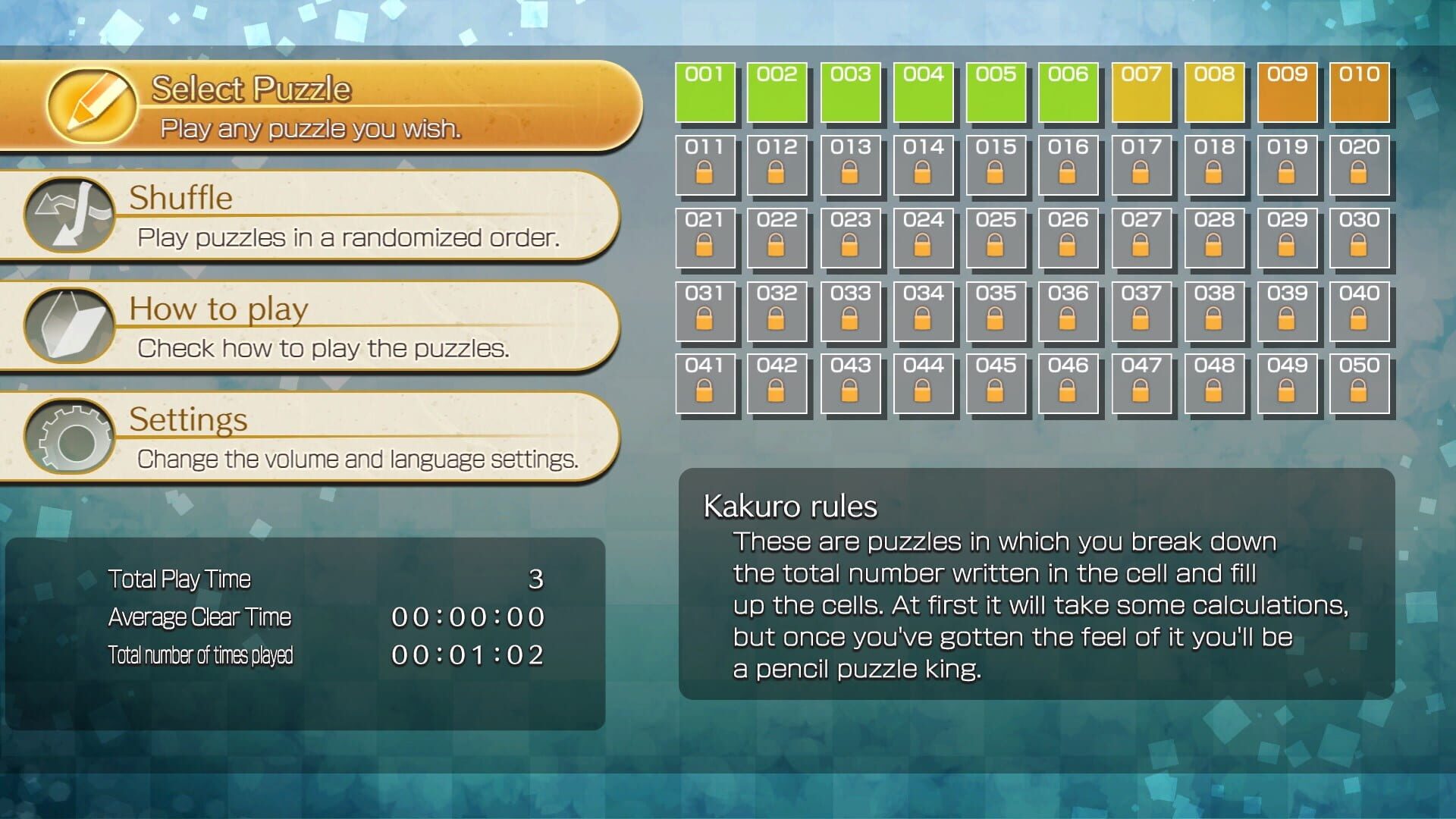 Puzzle by Nikoli W Kakuro - Screenshot