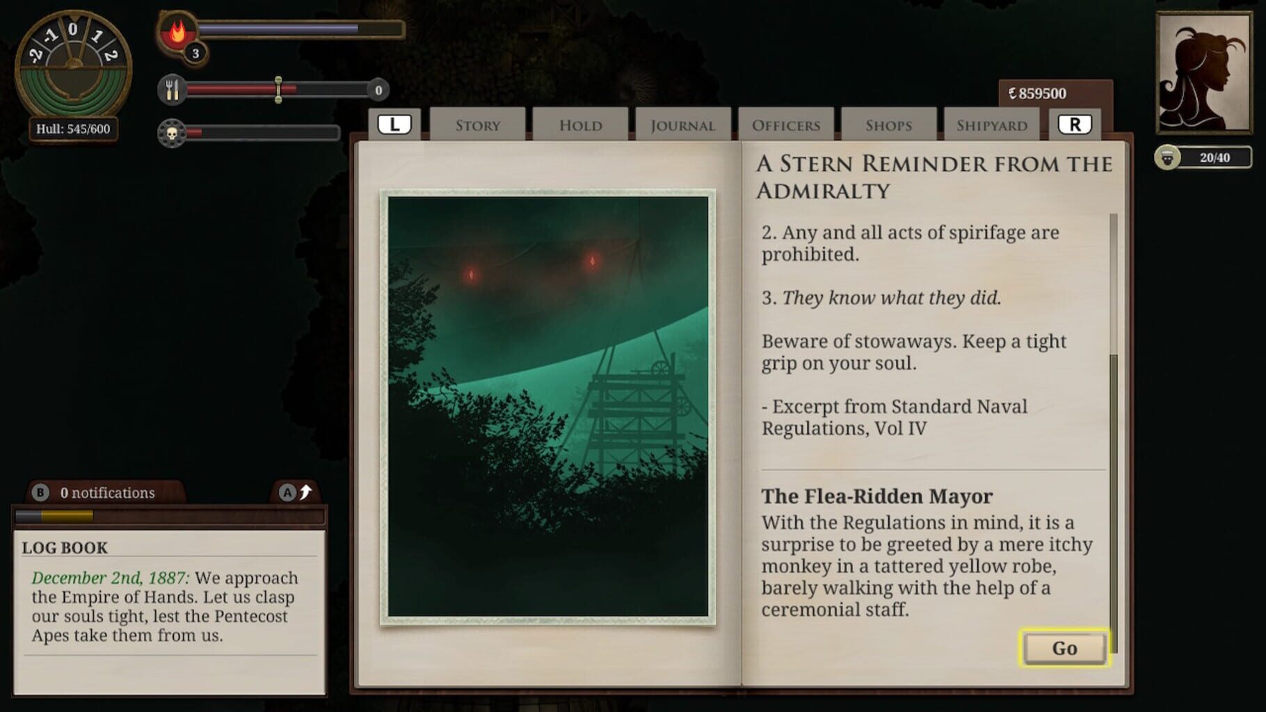 Captura de pantalla - Sunless Sea: Zubmariner Edition