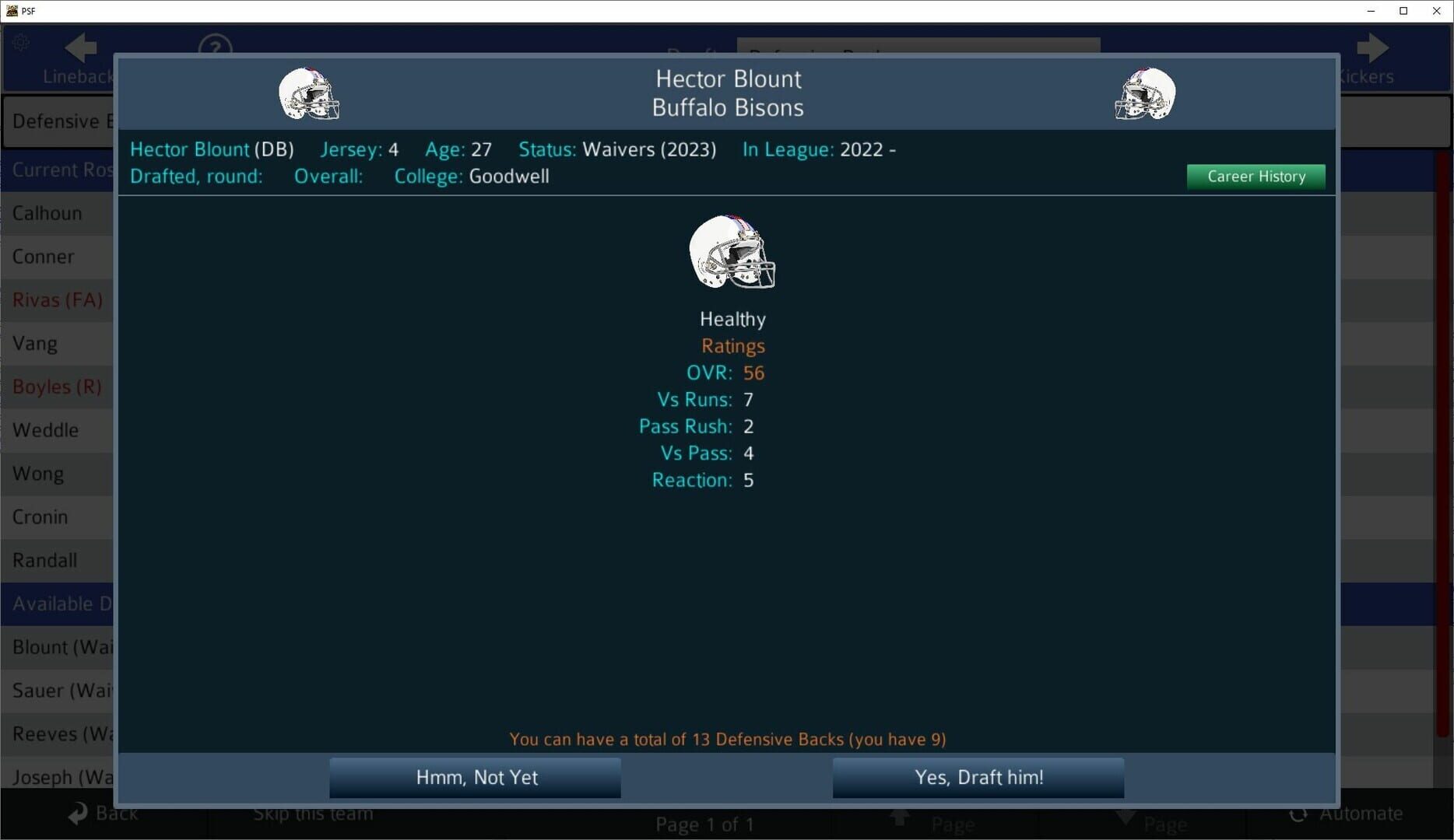 Pro Strategy Football 2024 - Screenshot