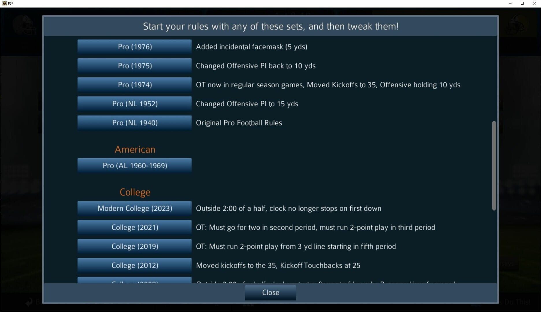 Pro Strategy Football 2024 - Screenshot