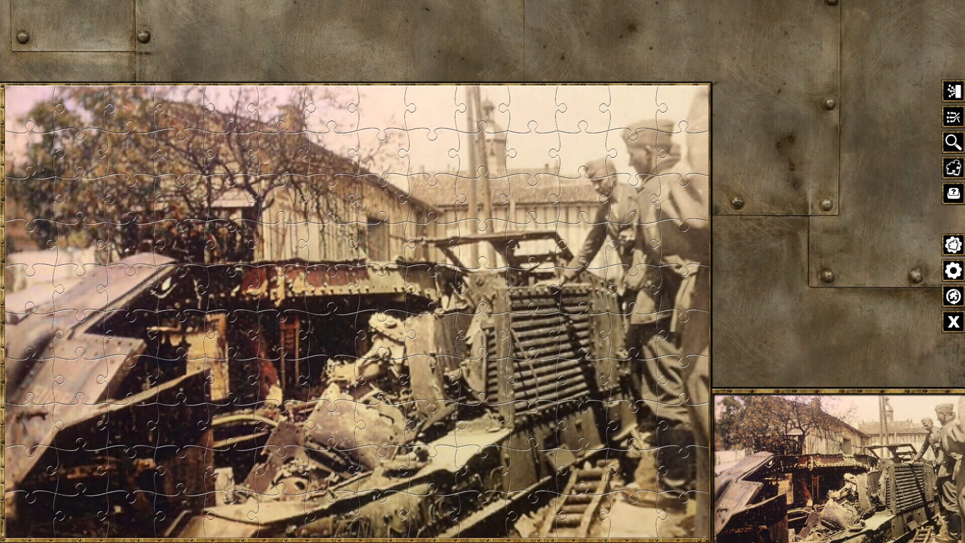 Pixel Puzzles WW2 Jigsaw: French Tanks - Screenshot