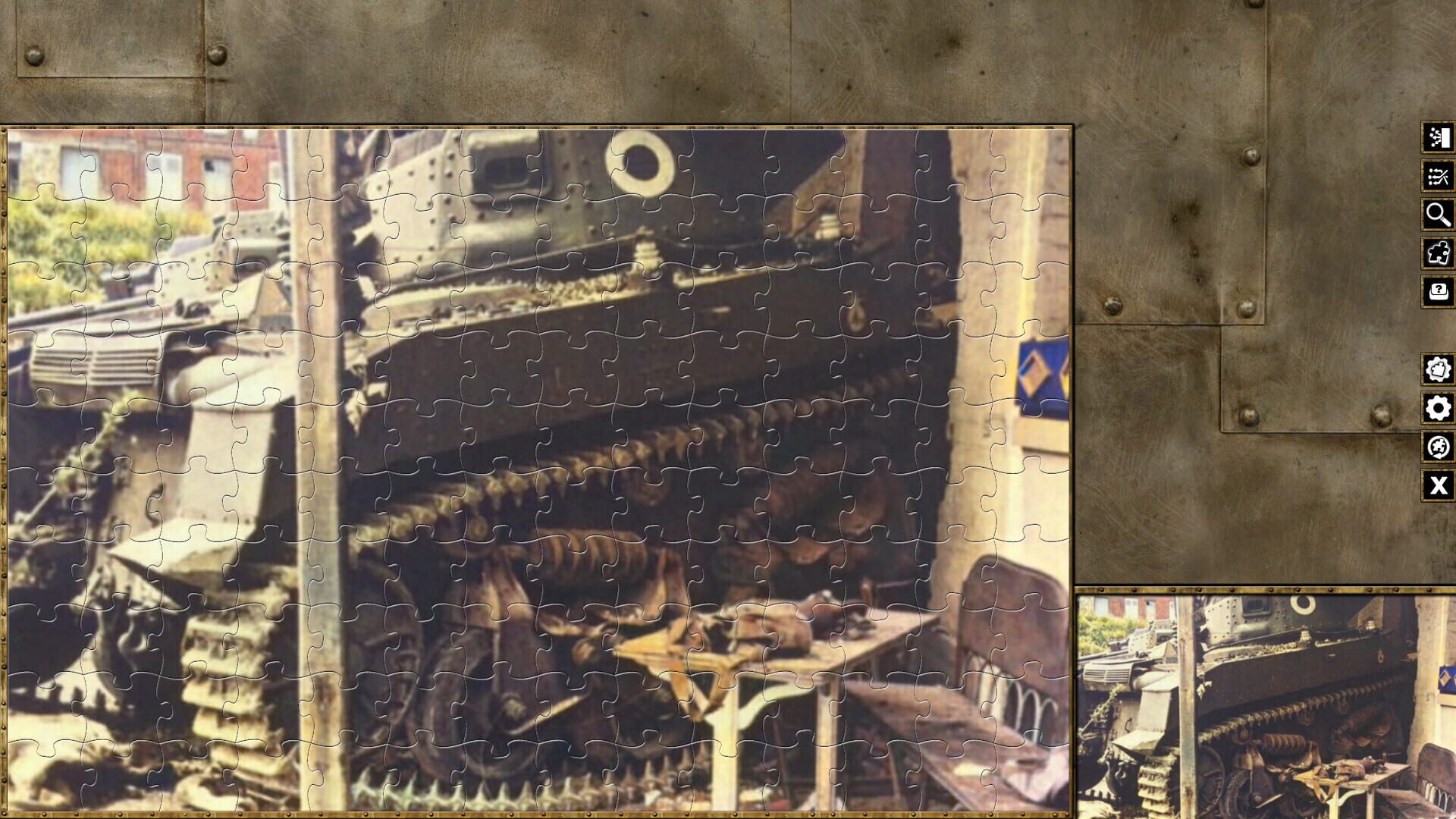 Pixel Puzzles WW2 Jigsaw: French Tanks - Screenshot