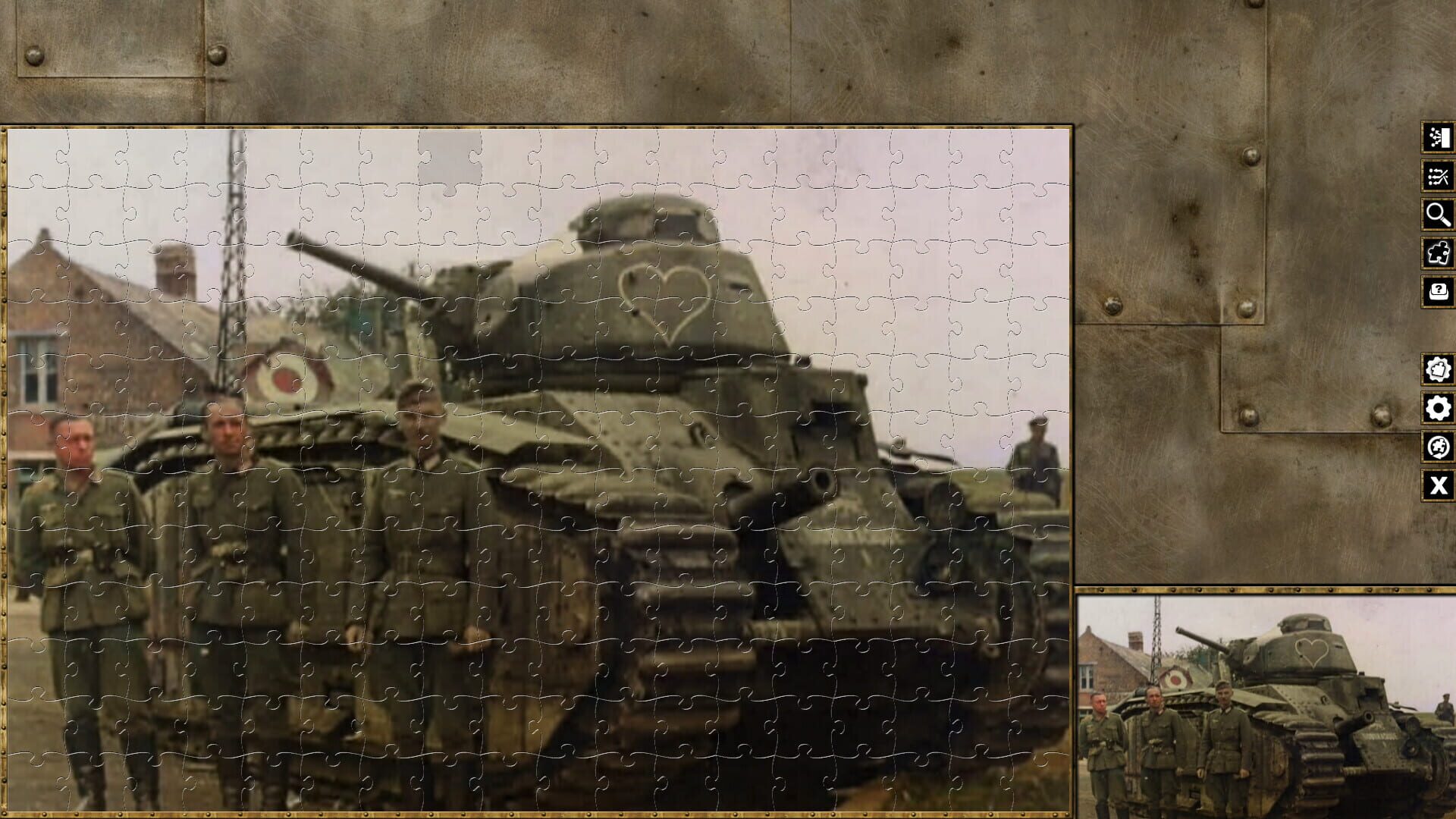 Pixel Puzzles WW2 Jigsaw: French Tanks - Screenshot
