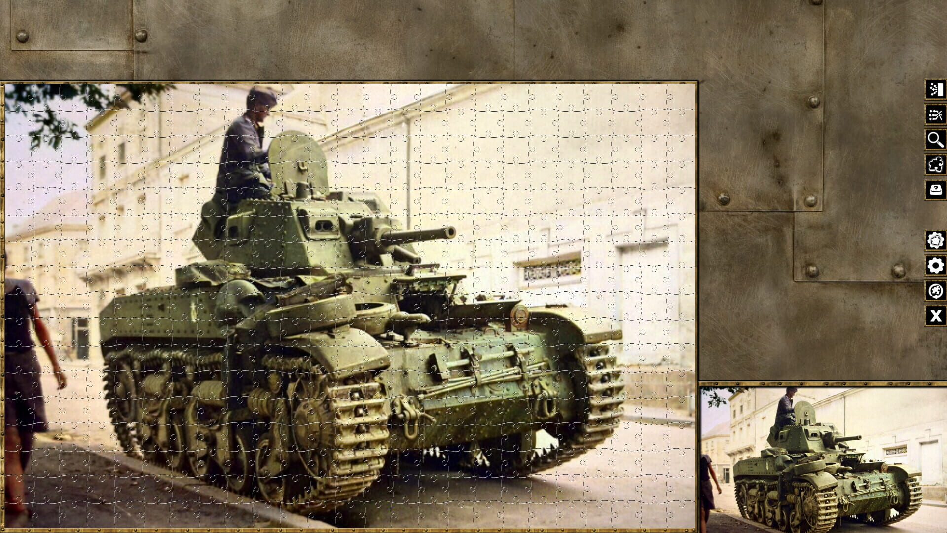 Pixel Puzzles WW2 Jigsaw: French Tanks - Screenshot