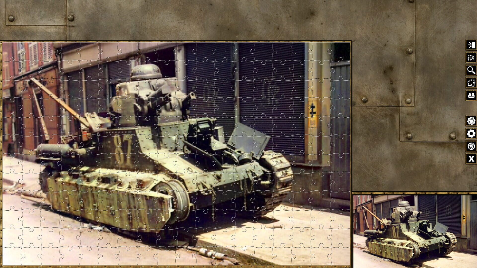 Pixel Puzzles WW2 Jigsaw: French Tanks - Screenshot
