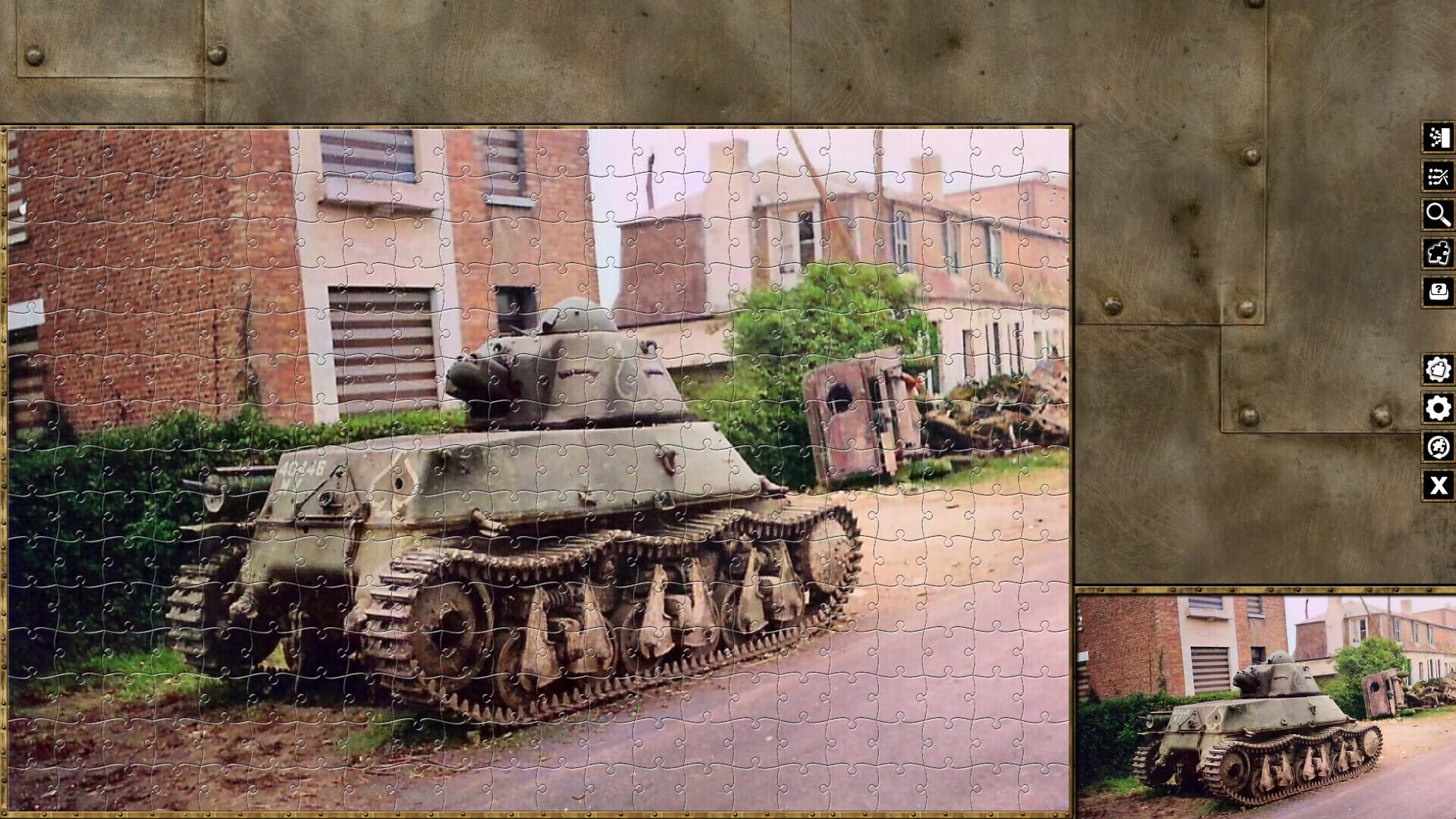 Pixel Puzzles WW2 Jigsaw: French Tanks - Screenshot