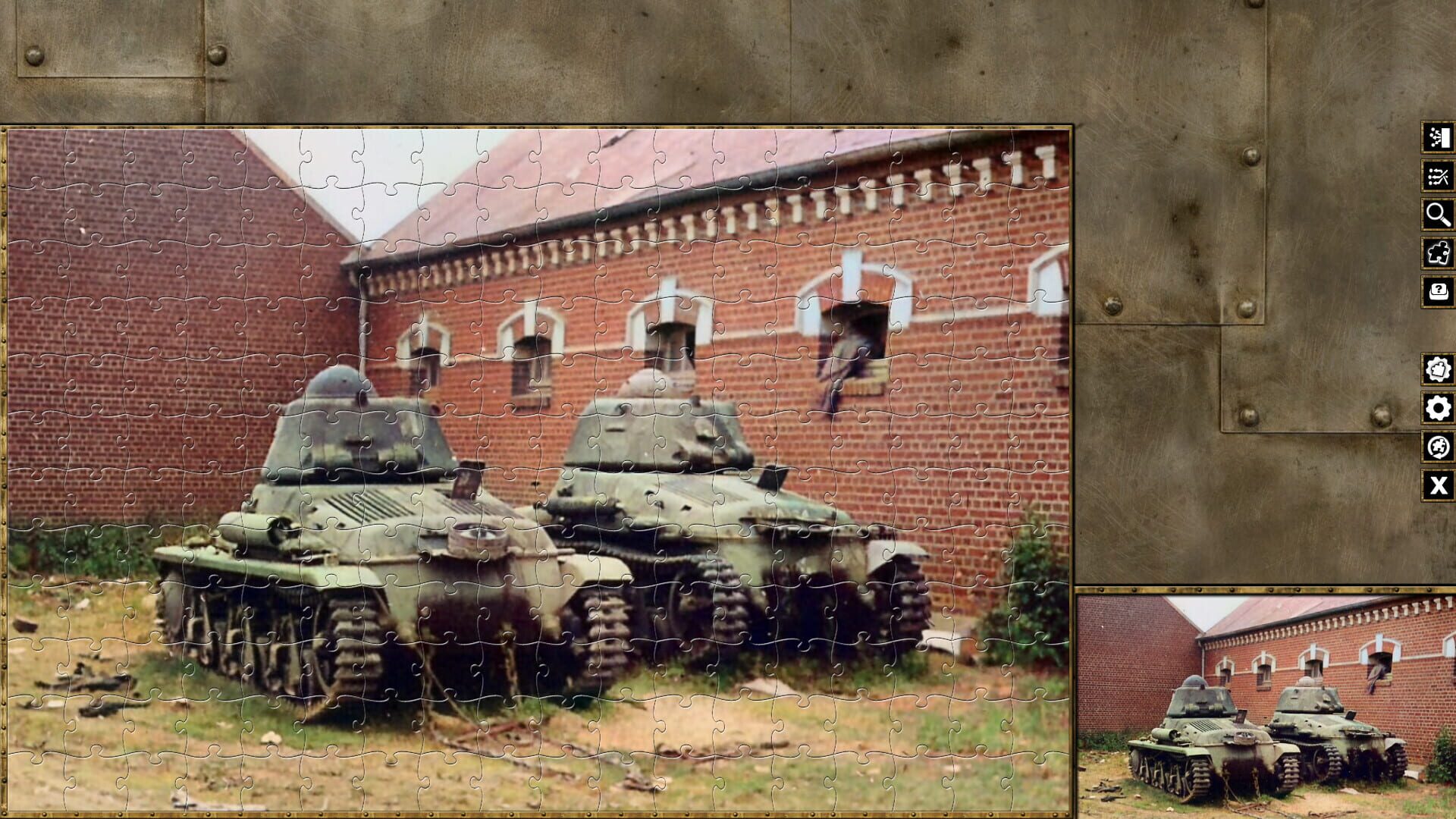 Pixel Puzzles WW2 Jigsaw: French Tanks - Screenshot