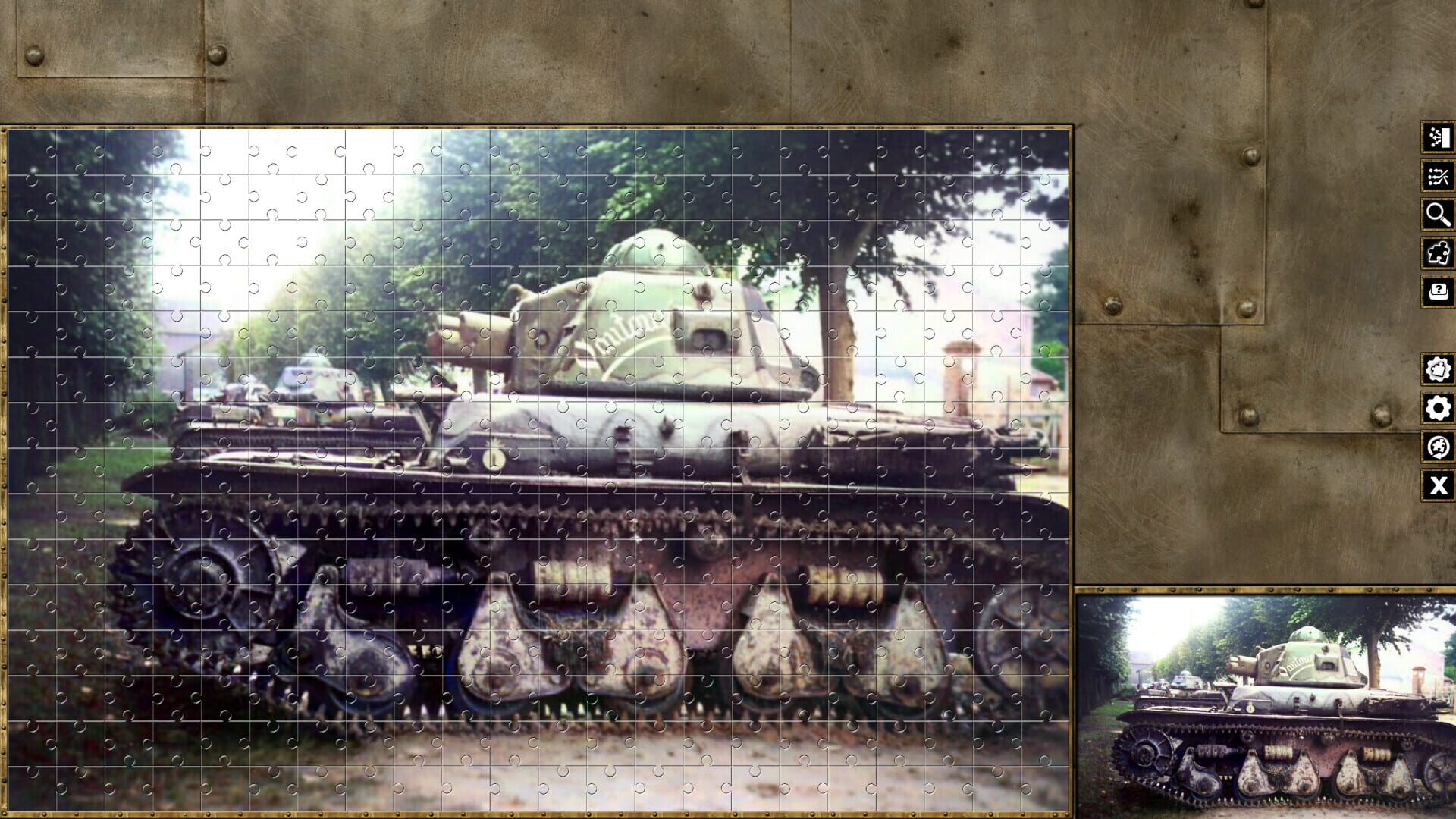 Pixel Puzzles WW2 Jigsaw: French Tanks - Screenshot