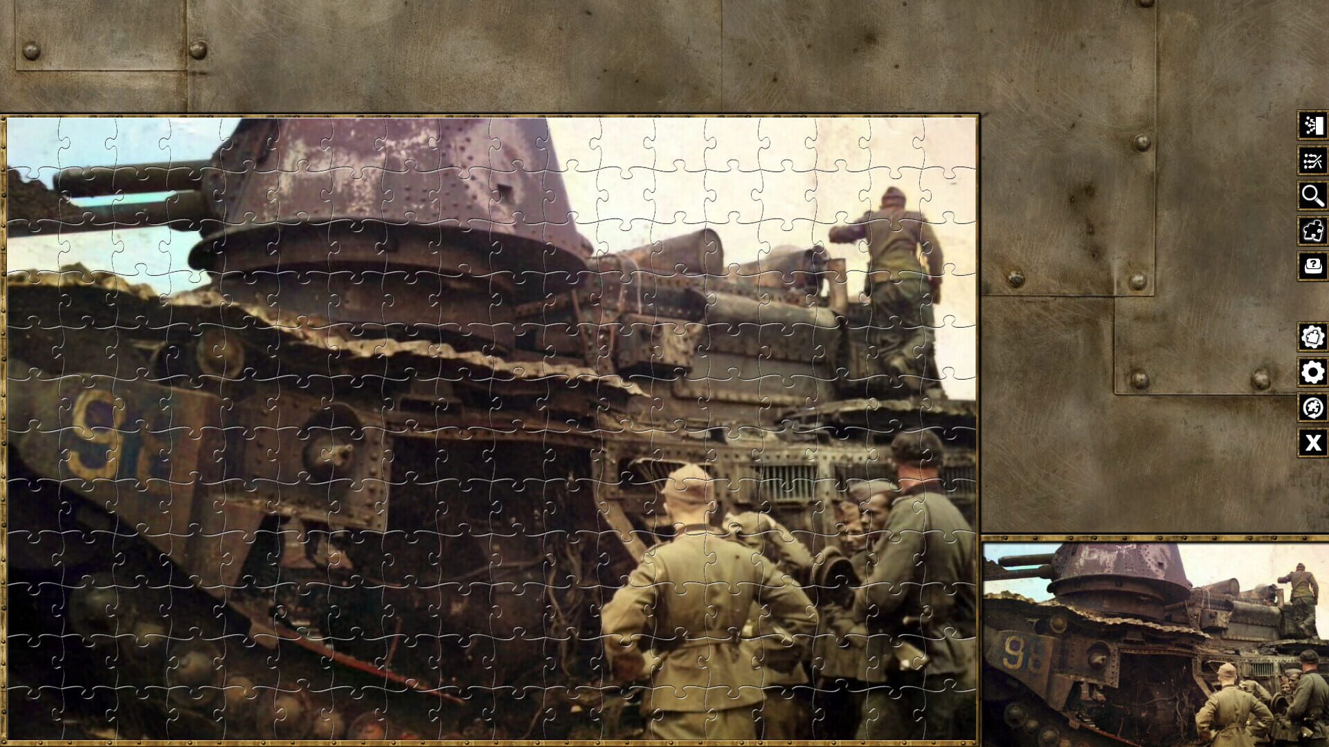 Pixel Puzzles WW2 Jigsaw: French Tanks - Screenshot