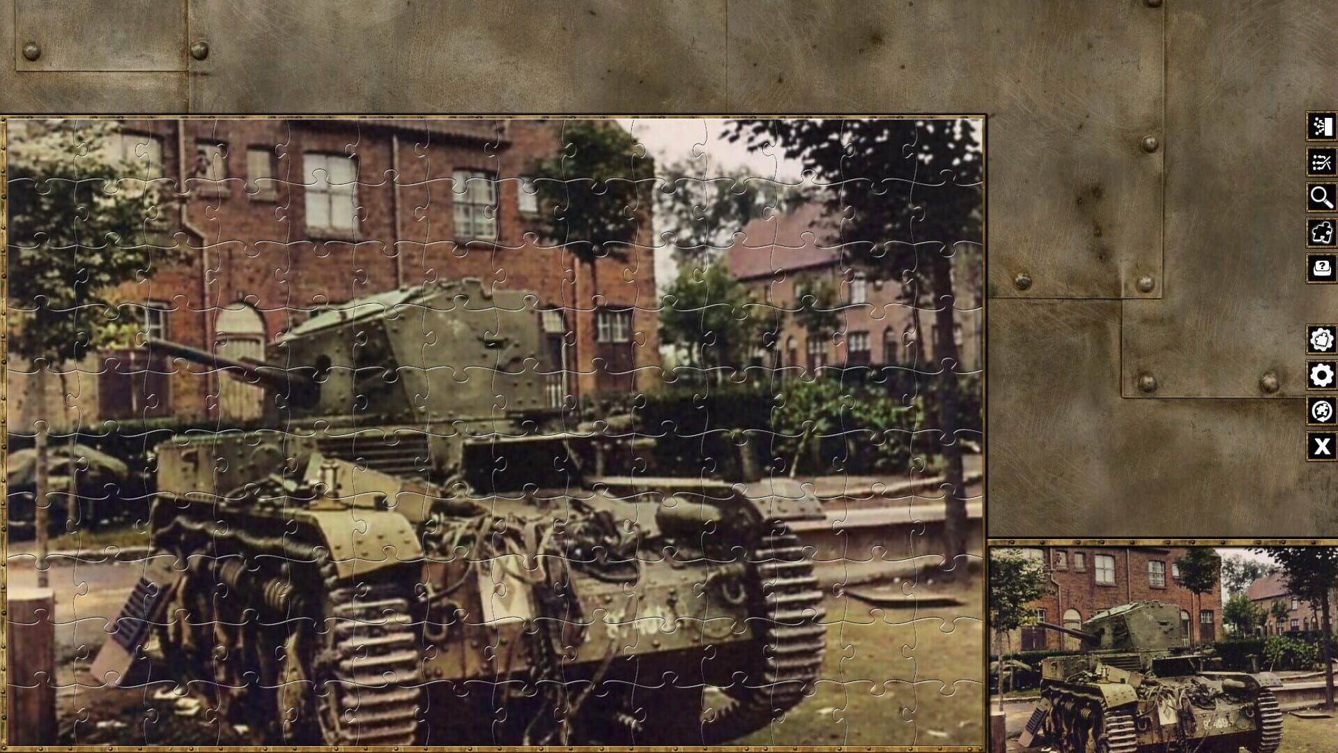 Pixel Puzzles WW2 Jigsaw: French Tanks - Screenshot