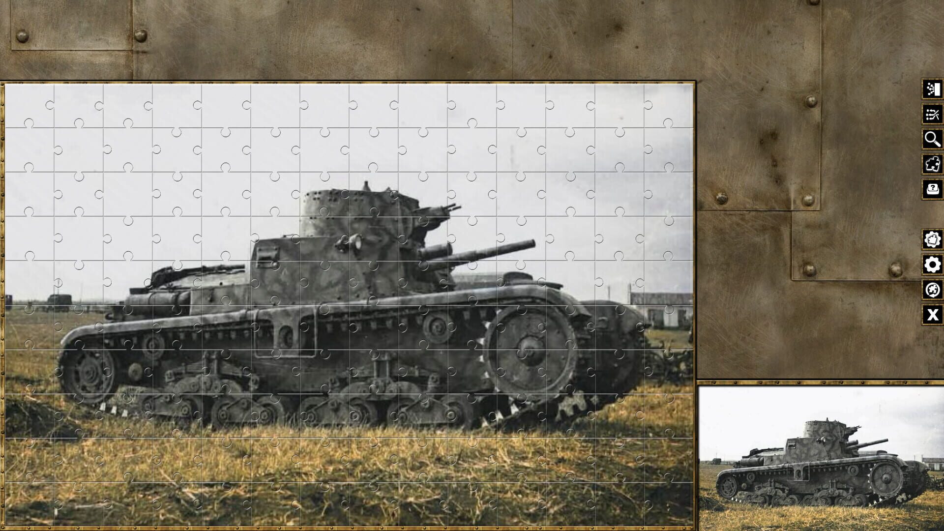 Pixel Puzzles WW2 Jigsaw: Italian Tanks - Screenshot