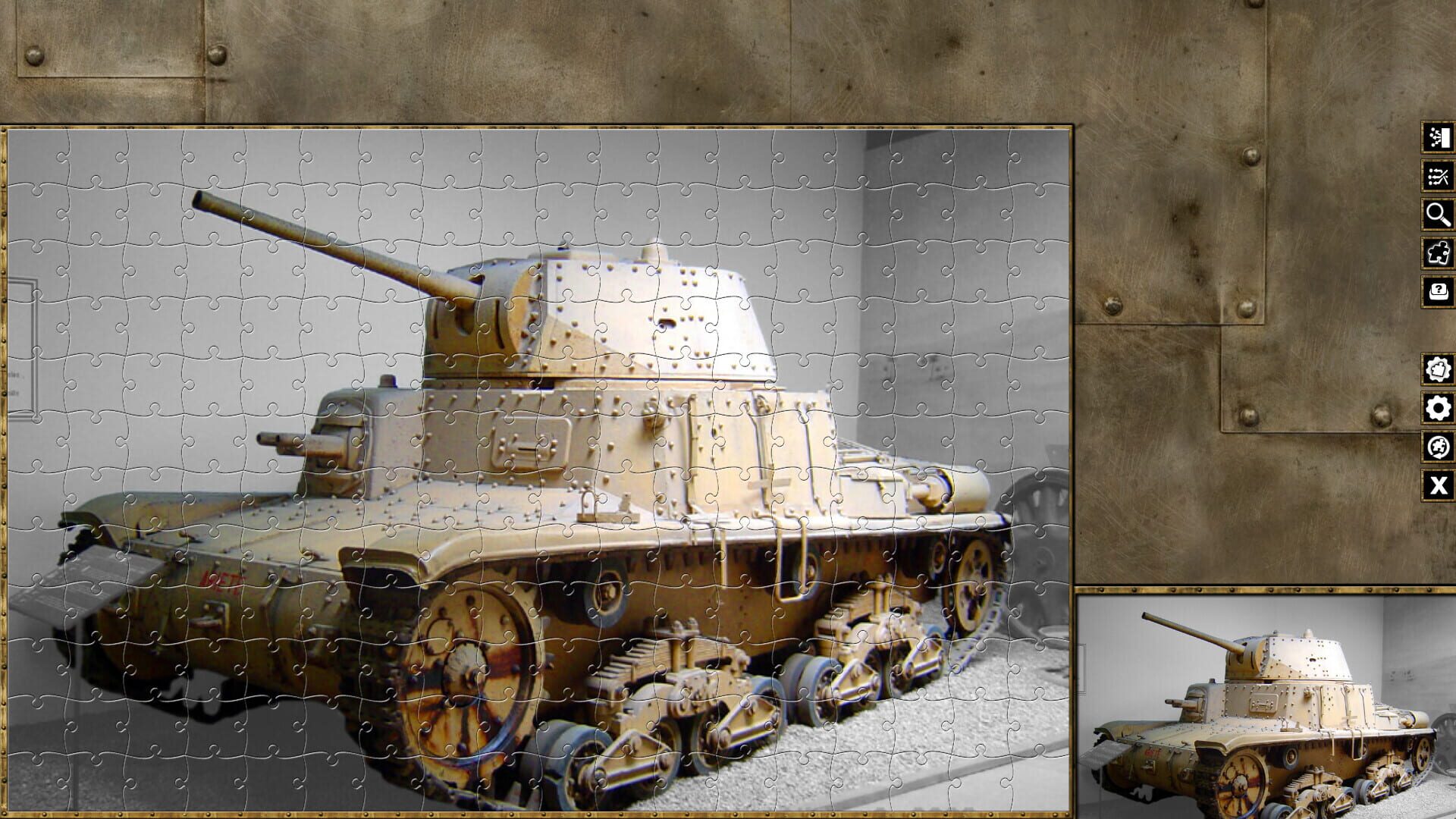 Pixel Puzzles WW2 Jigsaw: Italian Tanks - Screenshot