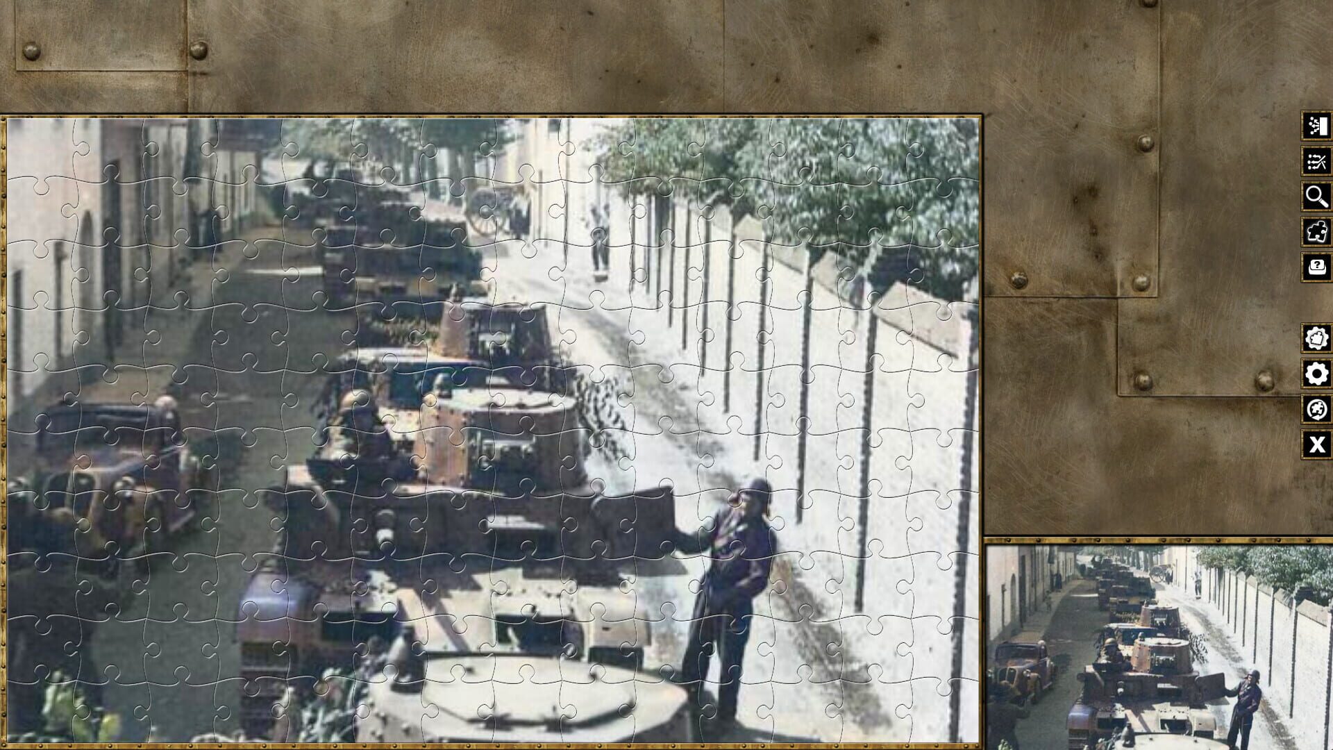 Pixel Puzzles WW2 Jigsaw: Italian Tanks - Screenshot
